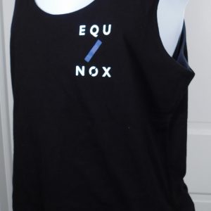 EQUINOX NWT Black & Graphite Reversible Inspiring Achievement Scoop Neck Cotton Tank Top Sz S