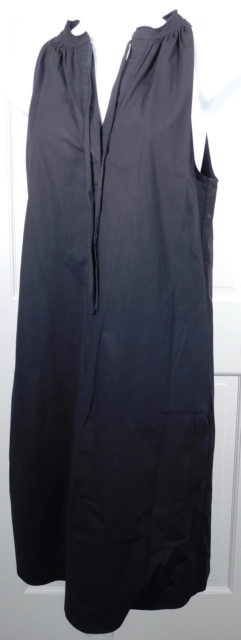 THEORY Women's Black Cotton Stretch Sleeveless V-Neck Dress Sz 6