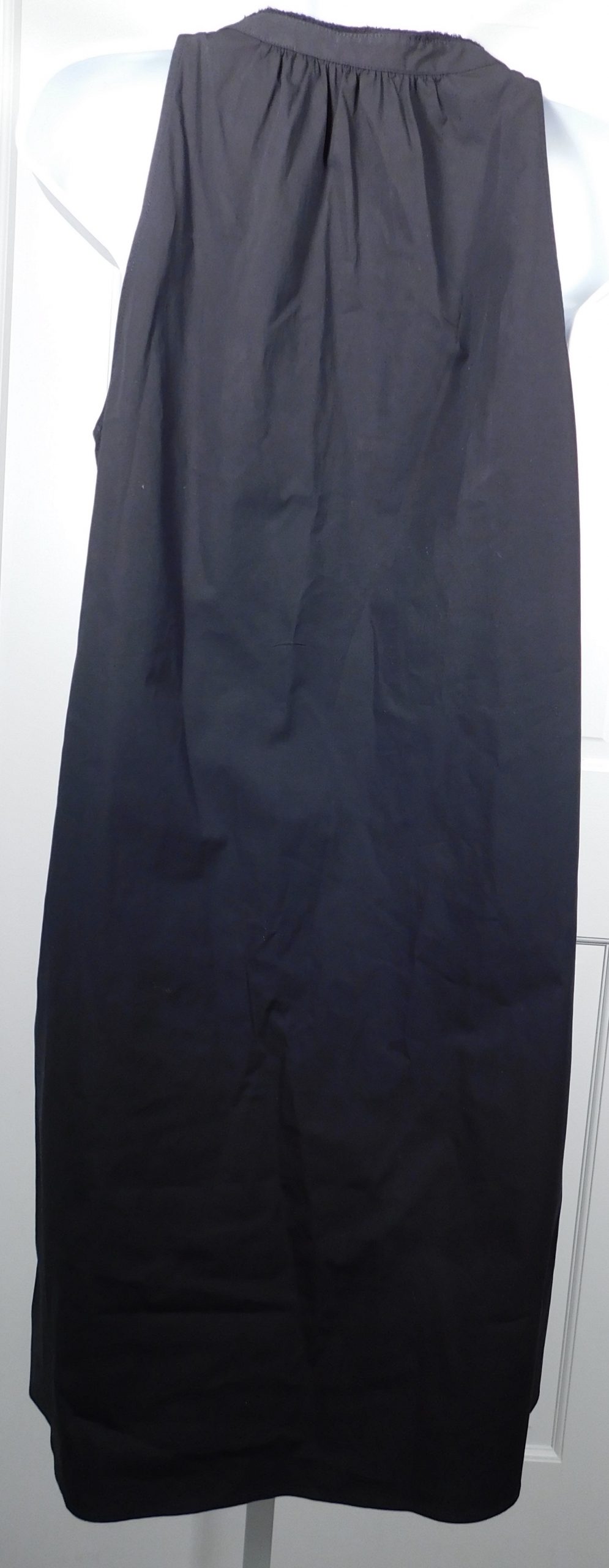 THEORY Women's Black Cotton Stretch Sleeveless V-Neck Dress Sz 6 - Image 5