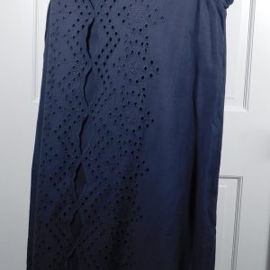 HARTFORD ALTERNATIVE CLASSICS 1979 Women's Black Cotton Sleeveless Eyelet Shift Dress Sz 1