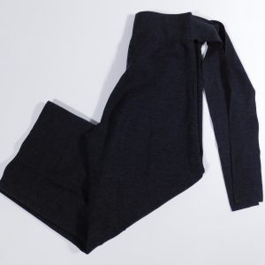 CLUB MONACO Women's Gray Wool Knit Stretch Waist Wide Leg Crop Pant Sz S/P