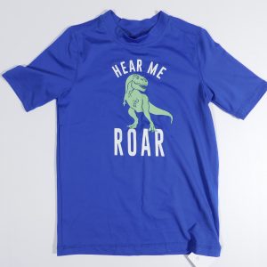 PLACE SPORT Boy's Royal Blue Short Sleeve "Hear Me Roar" T-Shirt Sz L 10-12