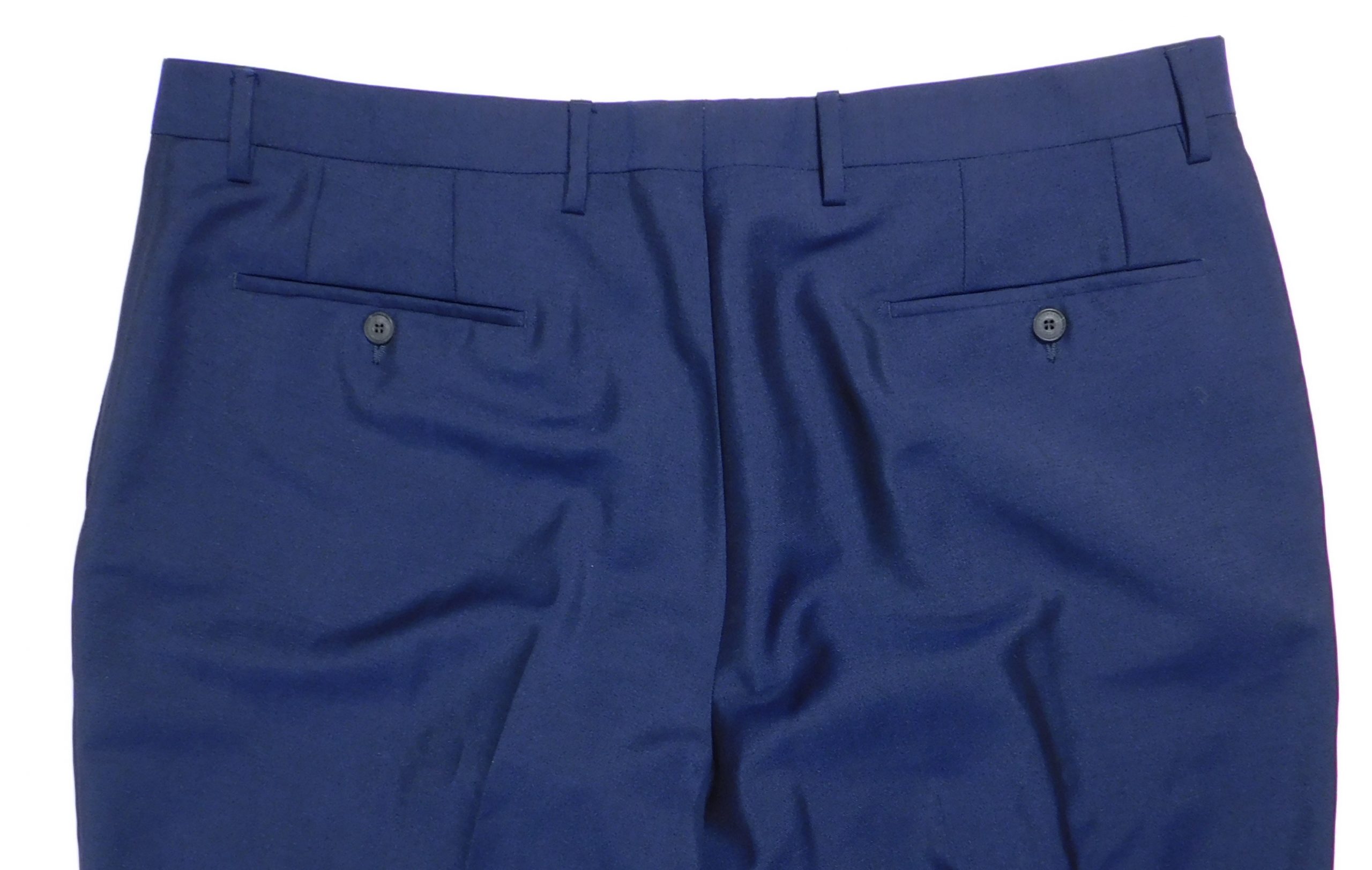 BURBERRY LONDON Men's Navy Blue Wool Flat Front Trouser Pant Sz 46R - Image 5