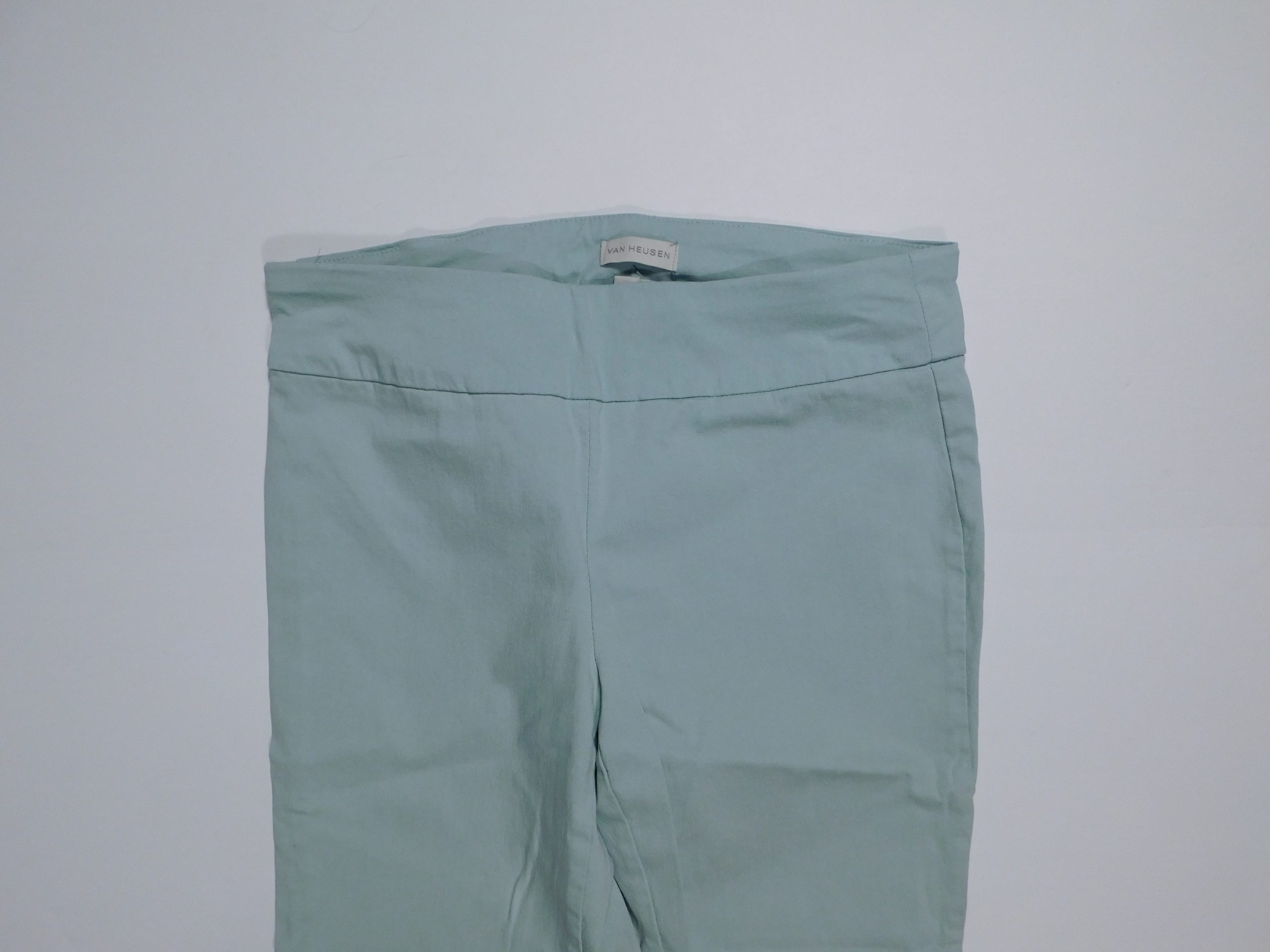 VAN HEUSEN Women's Seafoam Green Pull On Cropped Pant Sz 6 - Image 4