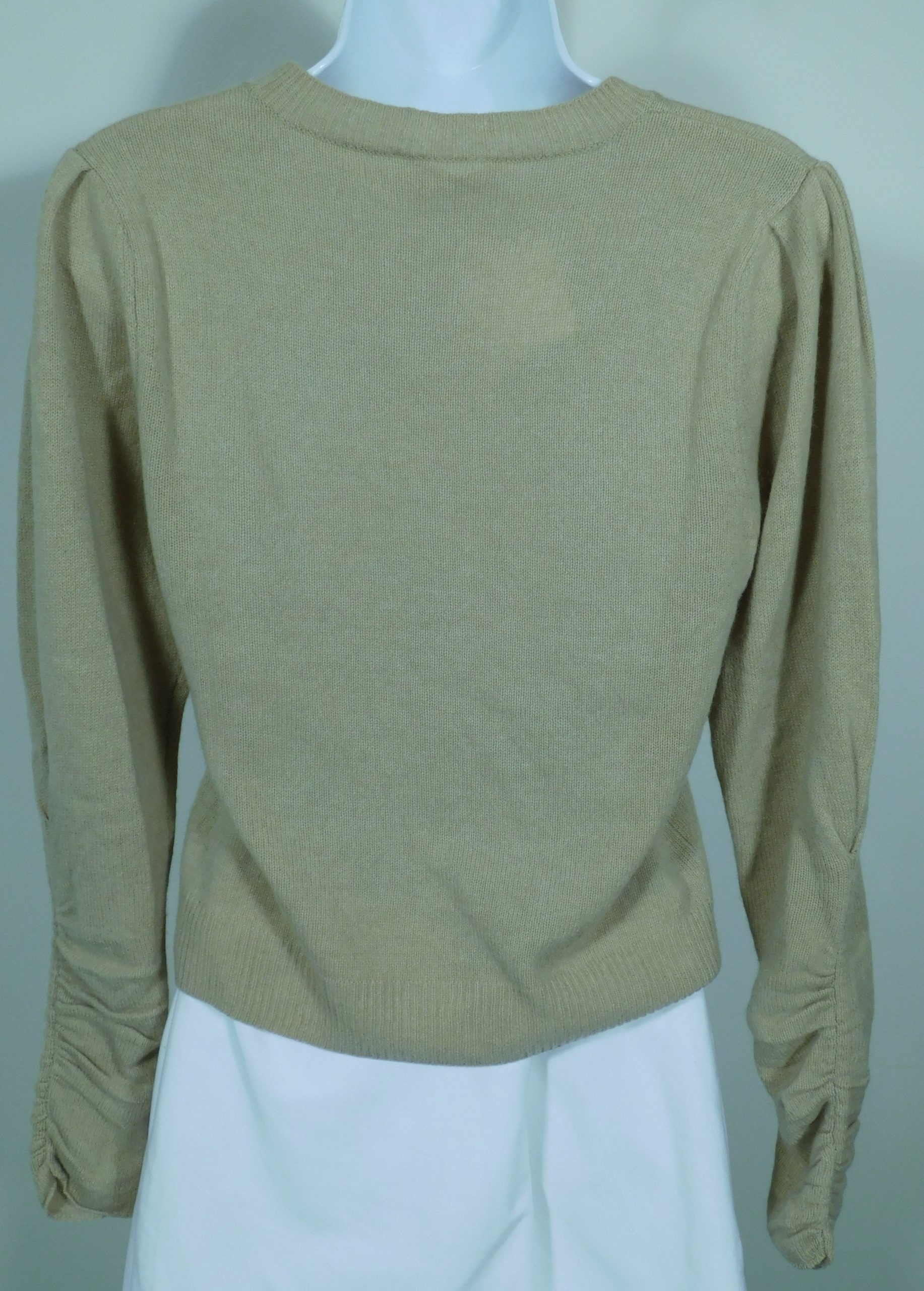 FRAME Women's Tan Cashmere Crewneck "Fin" Sweater Sz S/P ($398) - Image 6