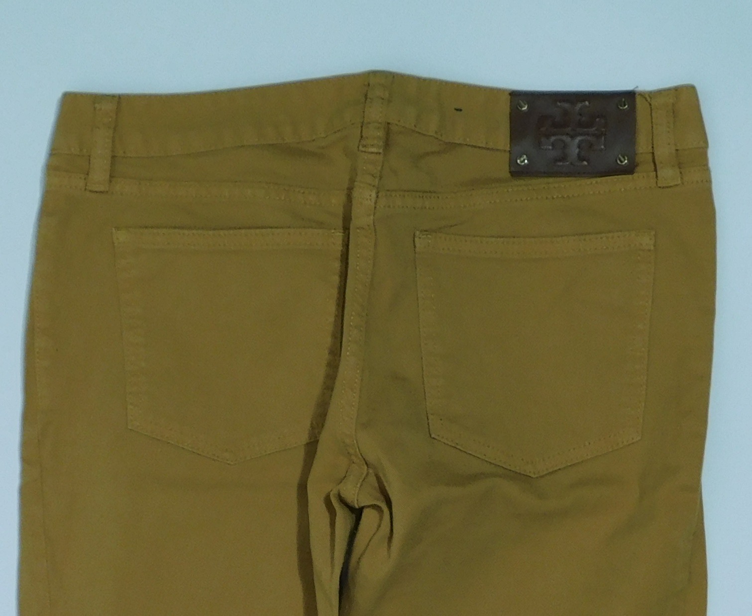 TORY BURCH Women's Yellow 5 Pocket Cotton Stretch Denim Ivy Super Skinny Jean Size 29 - Image 6