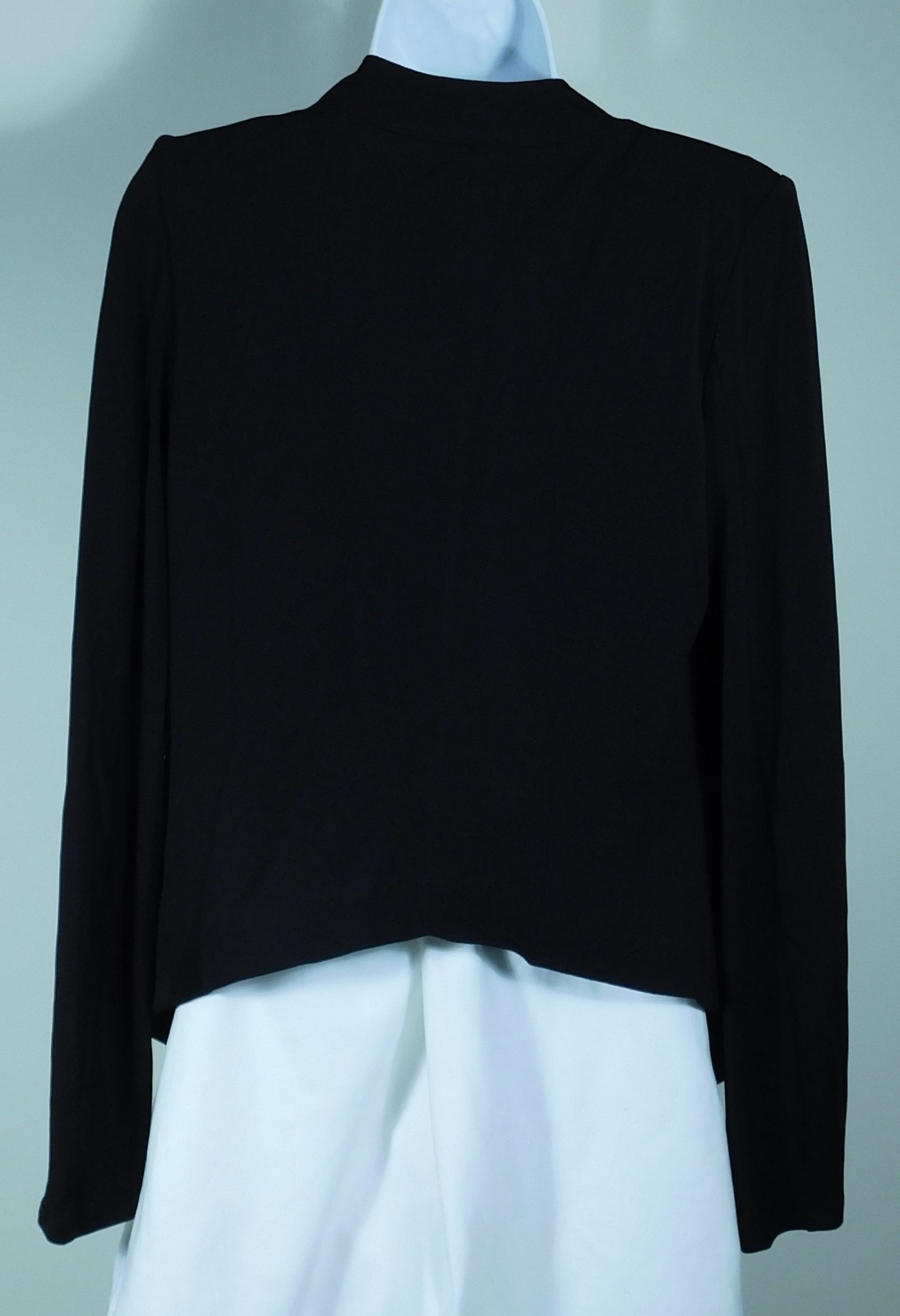 OLIVIA GREY NWT Women's Black Drape Front Unconstructed Blazer Jacket Sz M - Image 5