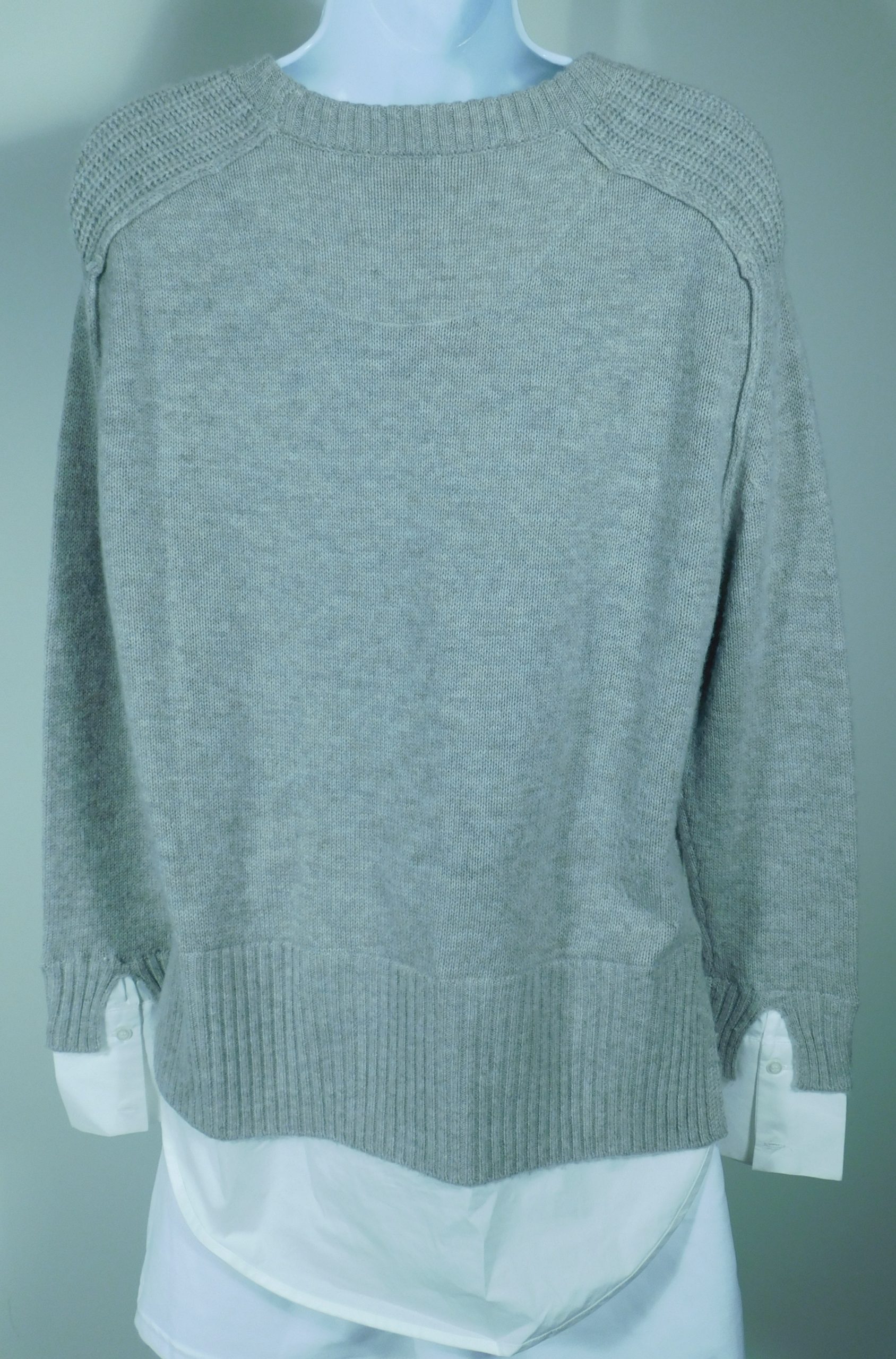 BROCHU WALKER Women's Tan Cashmere Wool Layered Look Crew Neck Sweater Sz S ($398) - Image 5