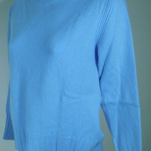 J CREW 100% CASHMERE Women's Aqua Blue Mock Neck Sweater Sz S