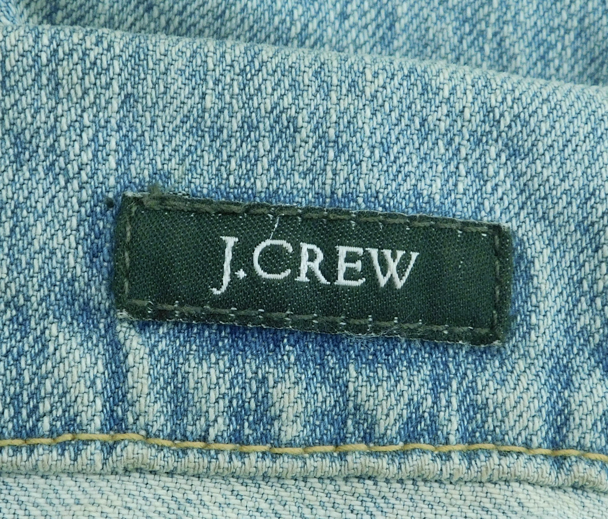 J CREW Women's Blue Distressed Soft Cotton Denim Jacket Sz M - Image 11