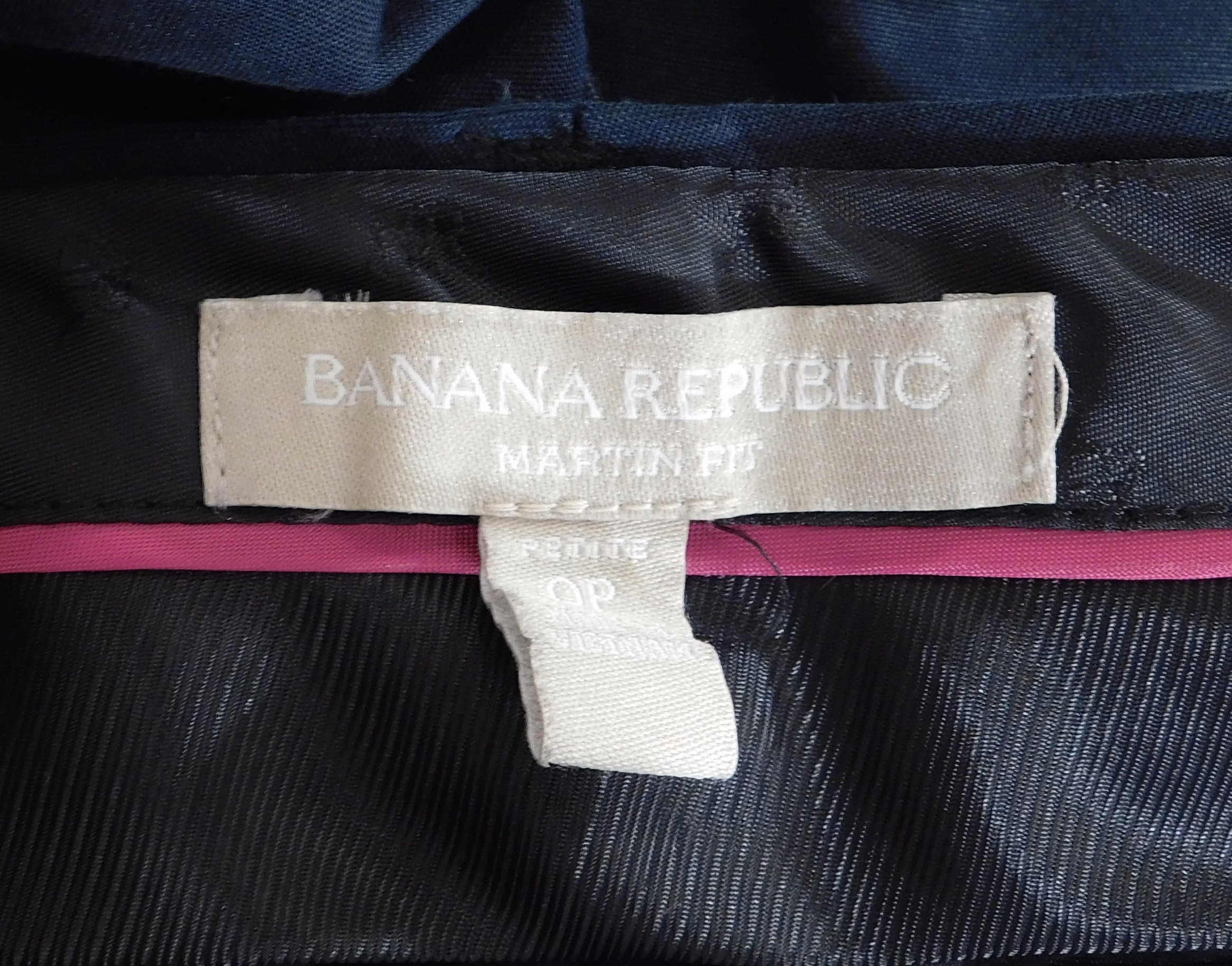 BANANA REPUBLIC Women's Black Cotton Stretch "Martin" Fit Pant Sz 0p - Image 7