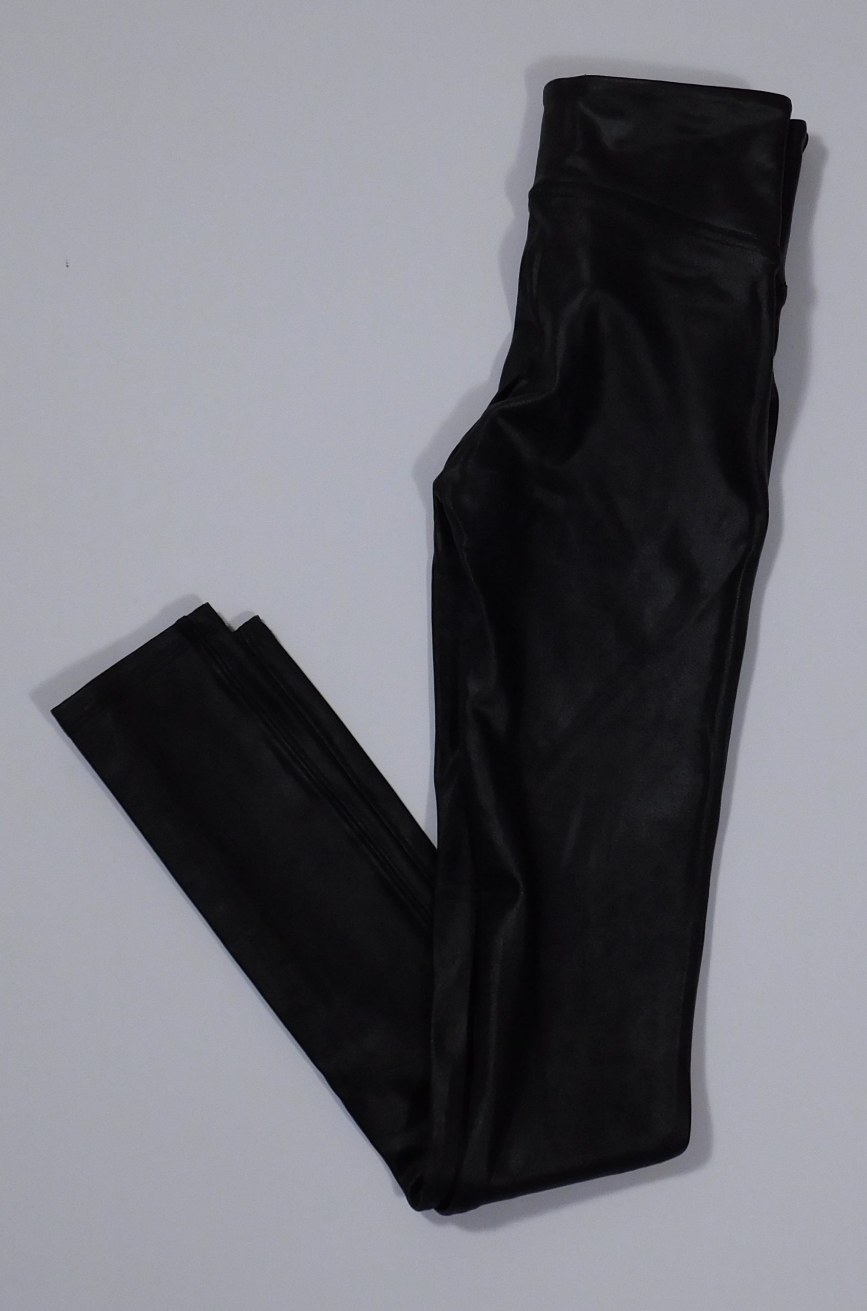 SPANX Women's Black Faux Leather Legging Sz XS ($98)