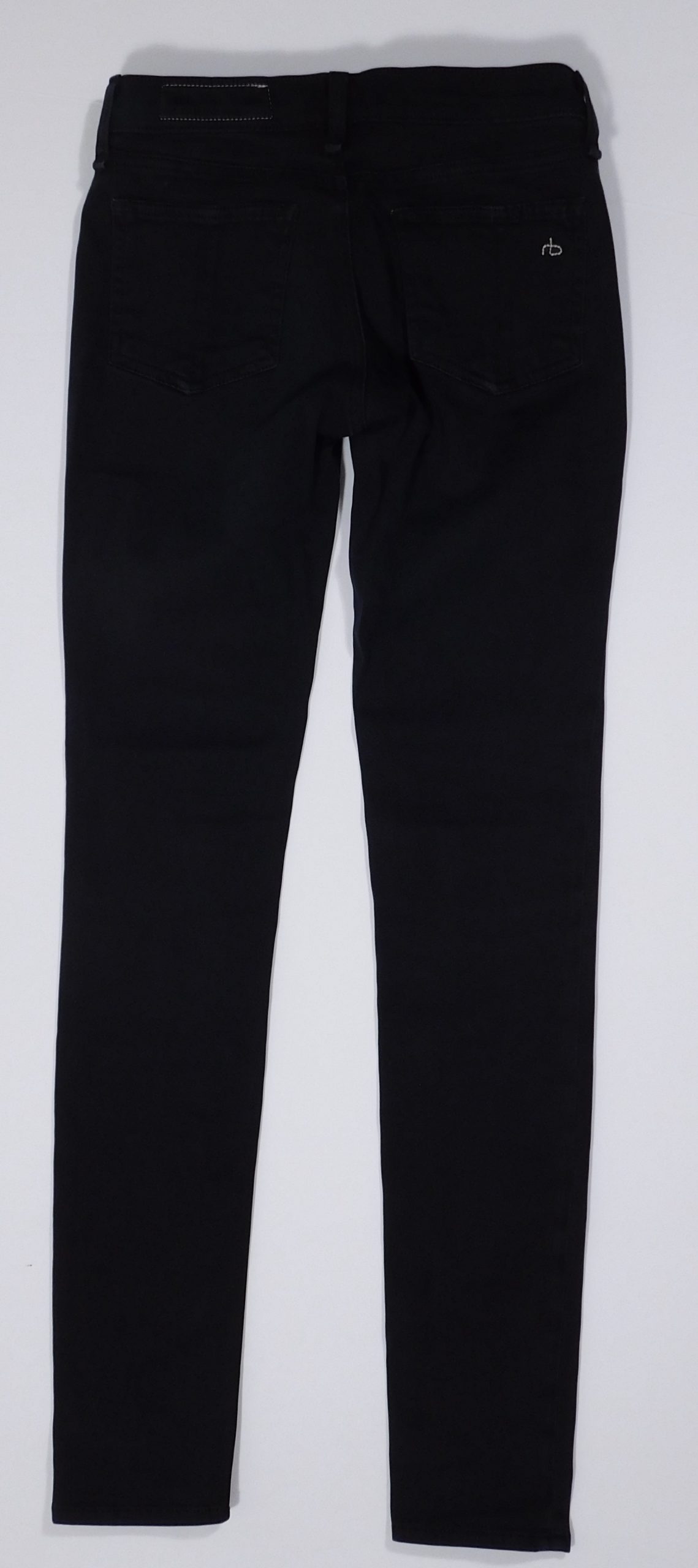 RAG & BONE / JEAN Women's Black Plush Soft Cotton Stretch 5 Pocket Legging Jean Sz 25 - Image 5