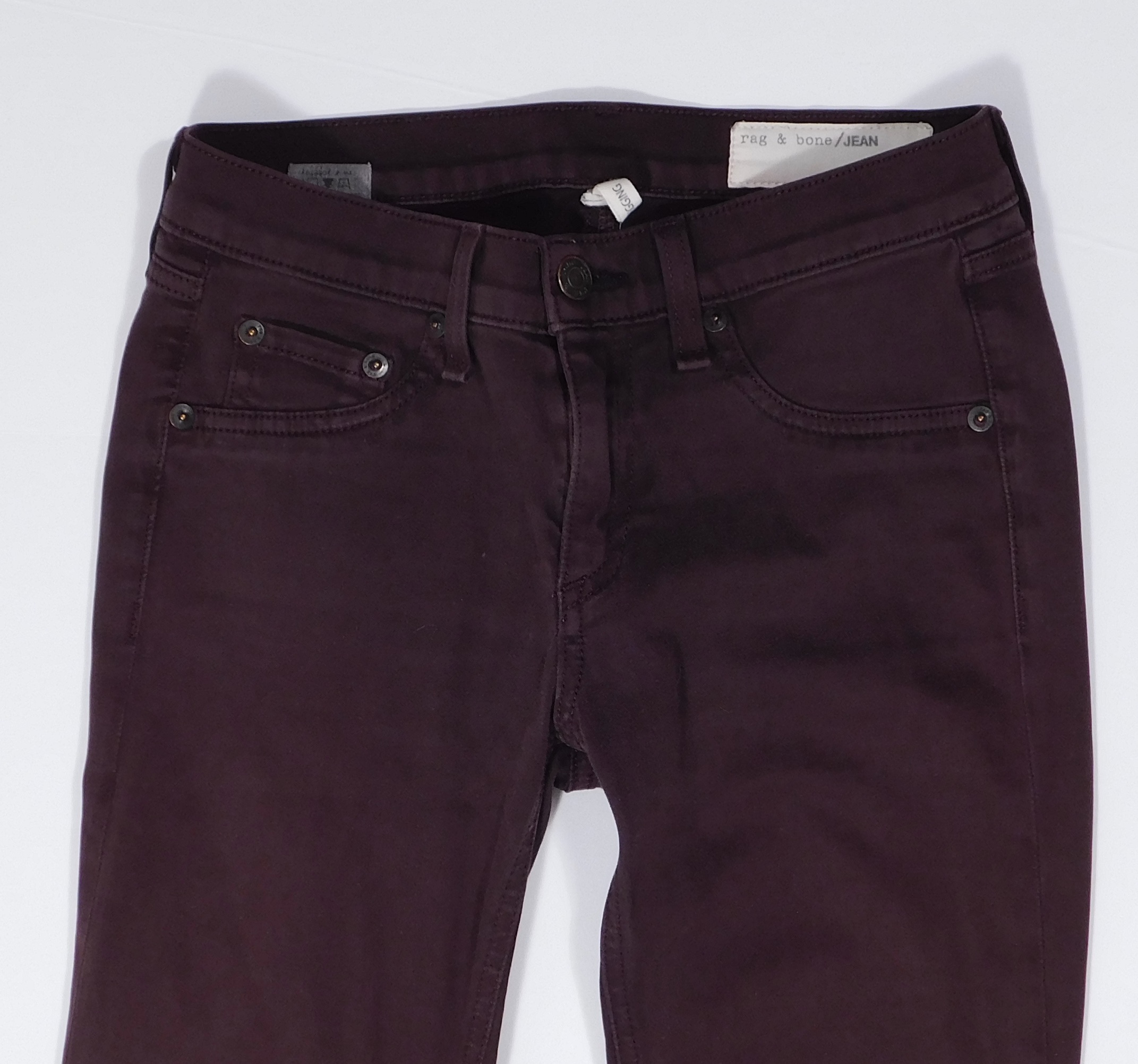 RAG & BONE / JEAN Women's Mulberry Soft Cotton Stretch 5 Pocket Legging Jean Sz 25 - Image 4