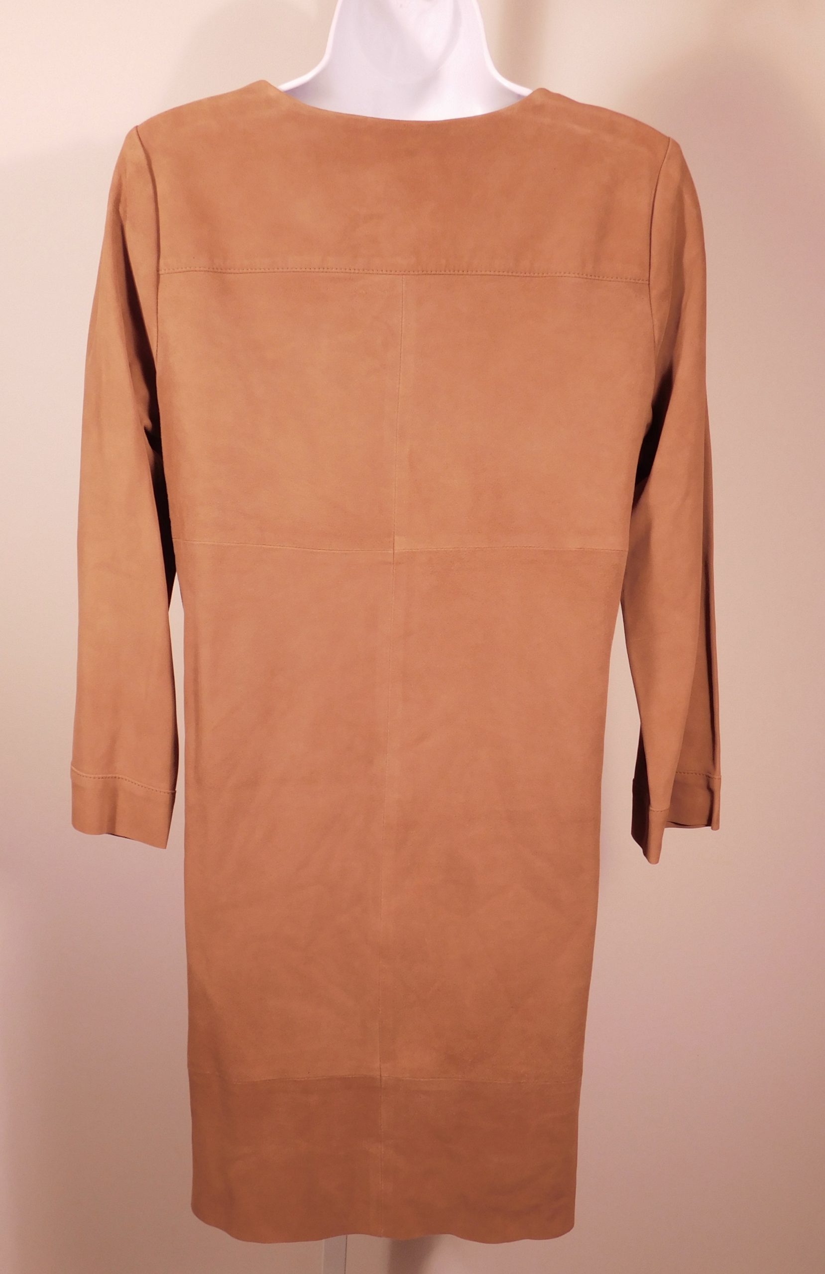 JOIE Women's Natural Camarillo Suede Lace-up Shift Dress Sz S ($898) - Image 6