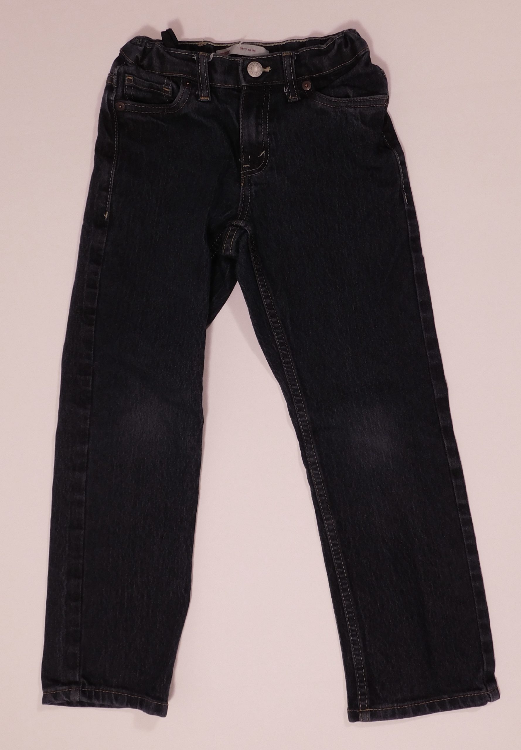 LEVIS Boy's Medium Wash Blue Denim 511 Slim Adjustable Waist Jean Pant Sz 7 reg - Image 3