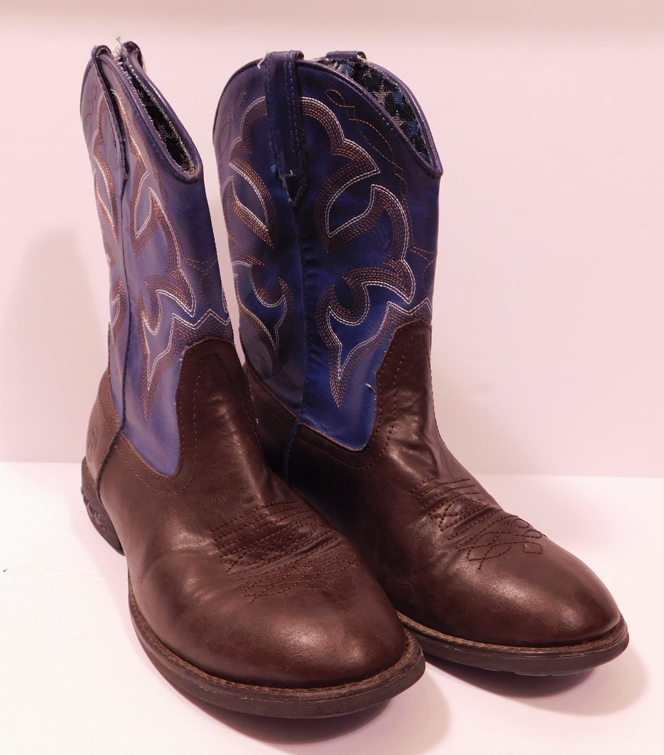 ROPER Kids Blue Brown Lightening Light-Up Western Boots Sz 2 ($68.99) - Image 3