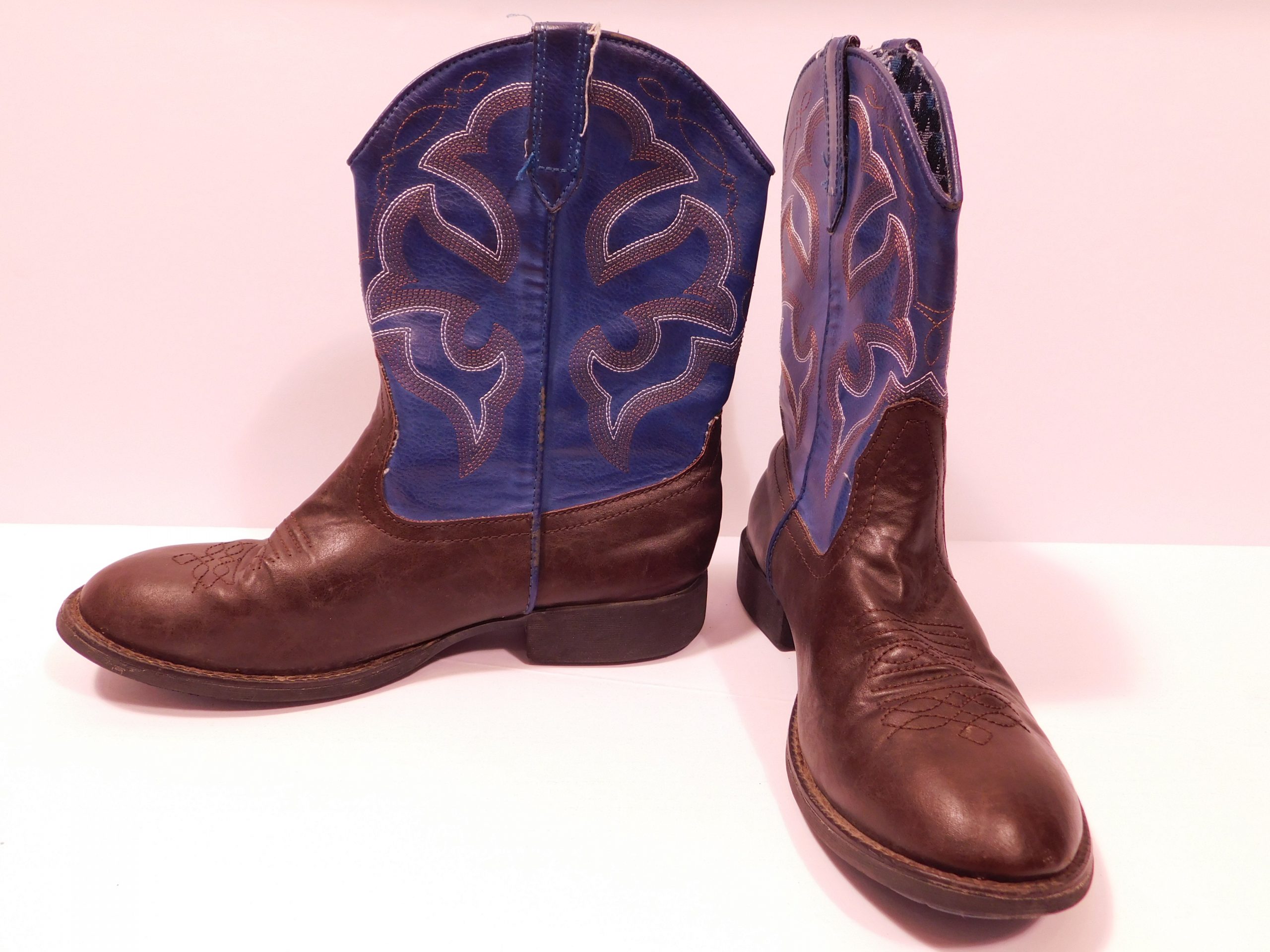 ROPER Kids Blue Brown Lightening Light-Up Western Boots Sz 2 ($68.99) - Image 6