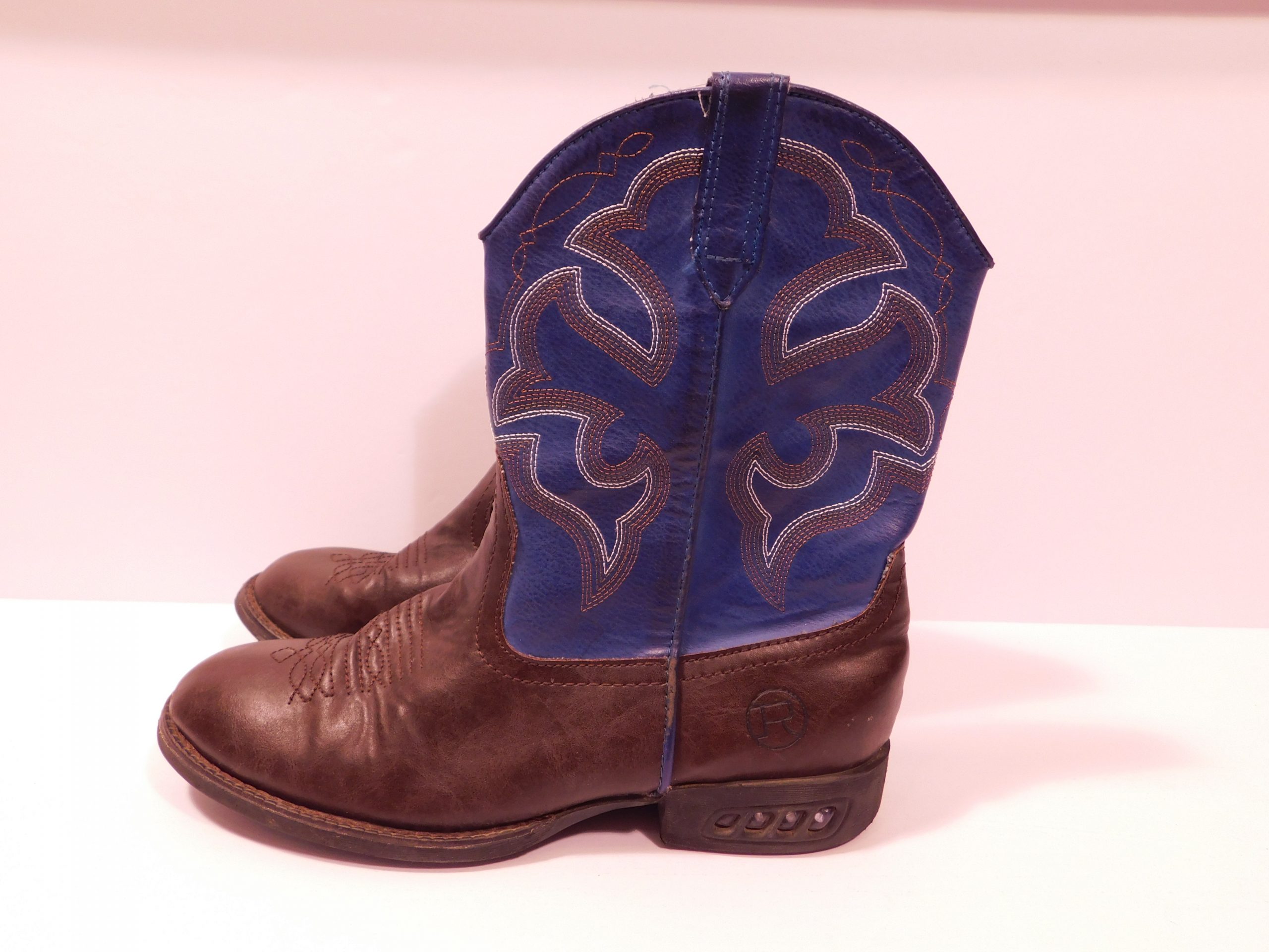 ROPER Kids Blue Brown Lightening Light-Up Western Boots Sz 2 ($68.99) - Image 7
