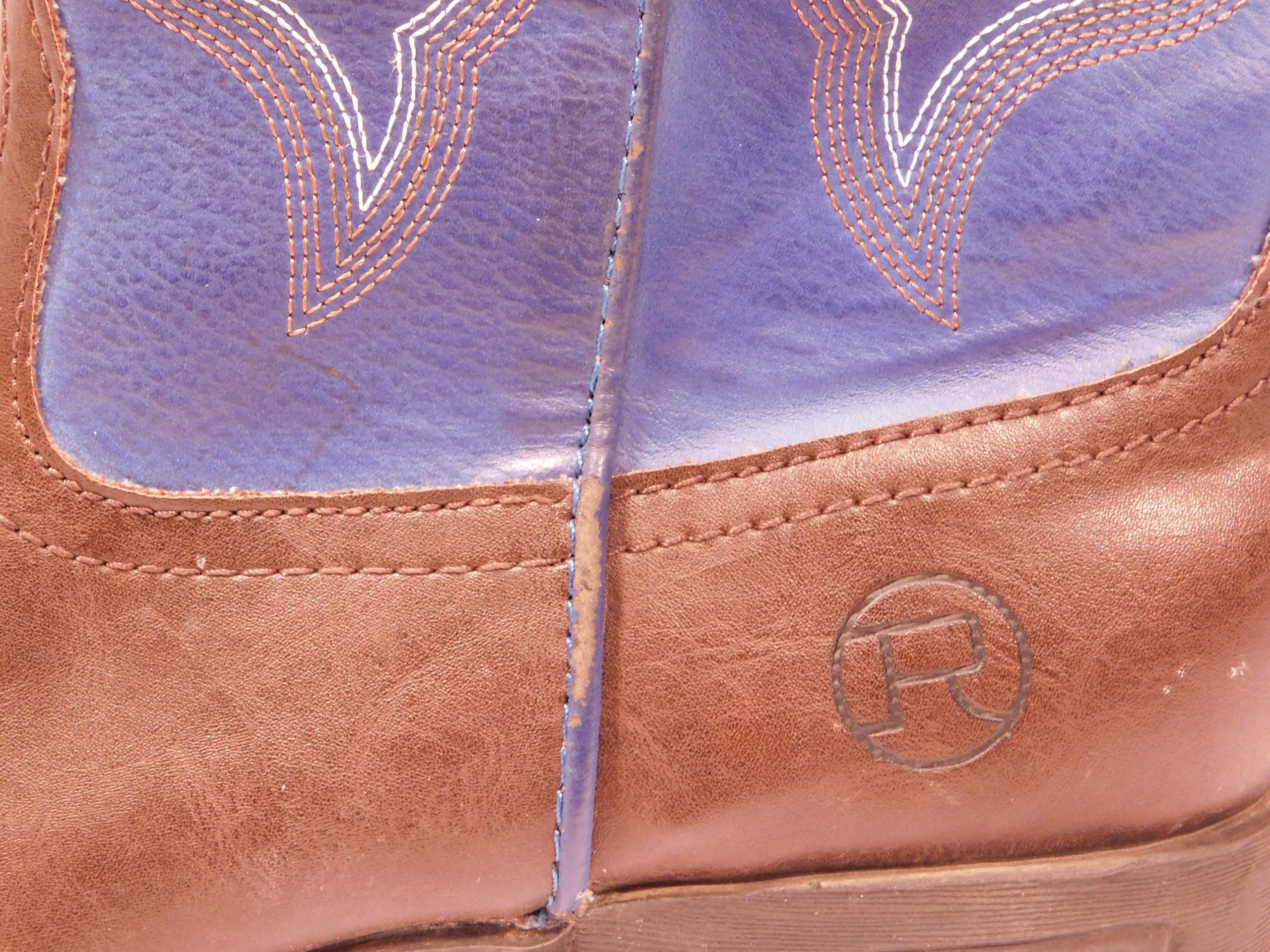 ROPER Kids Blue Brown Lightening Light-Up Western Boots Sz 2 ($68.99) - Image 8