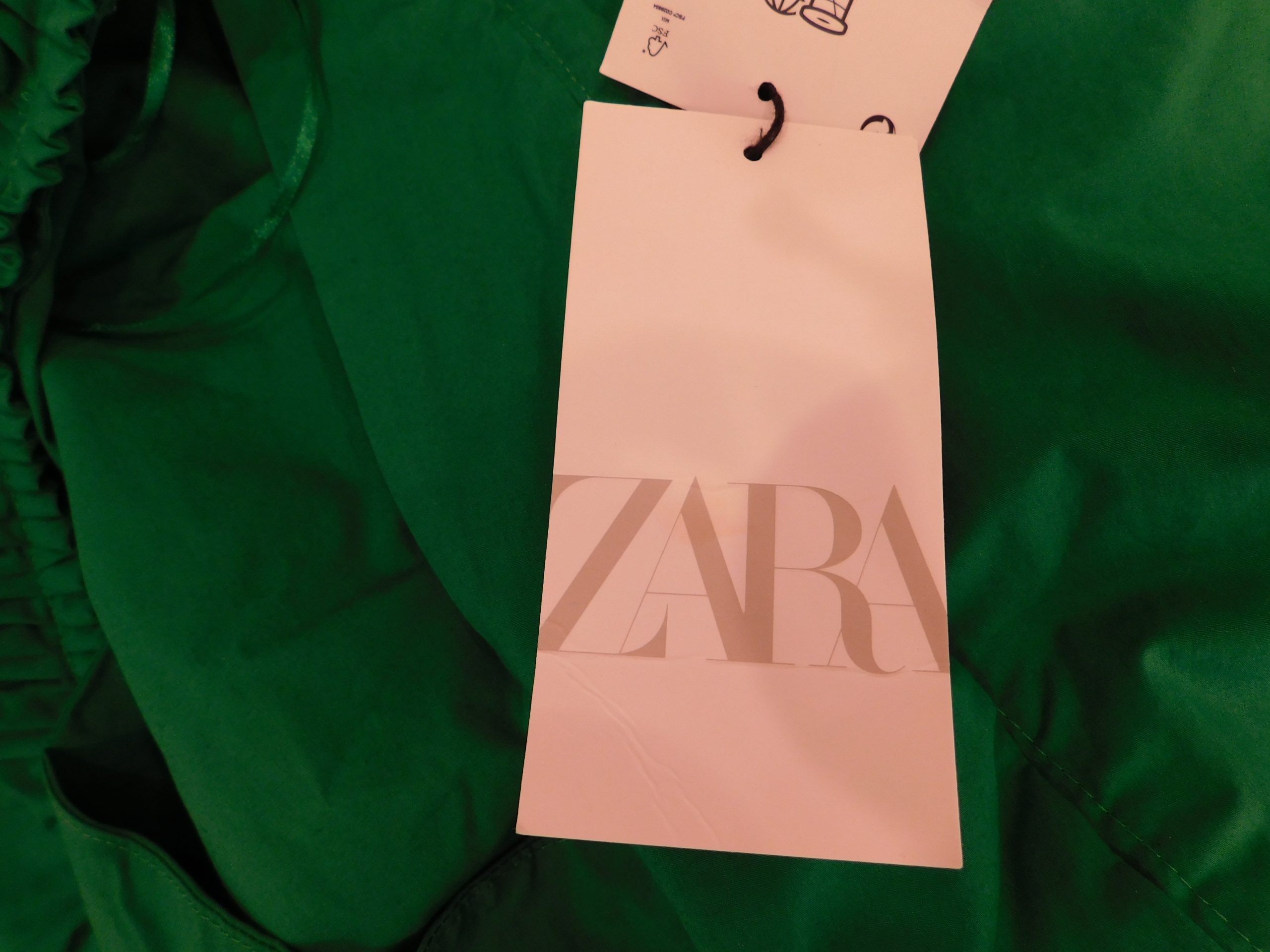 ZARA NWT Women's Kelly Green Sleeveless Cotton Stretch Cropped Blouse Sz M ($39.90) - Image 9