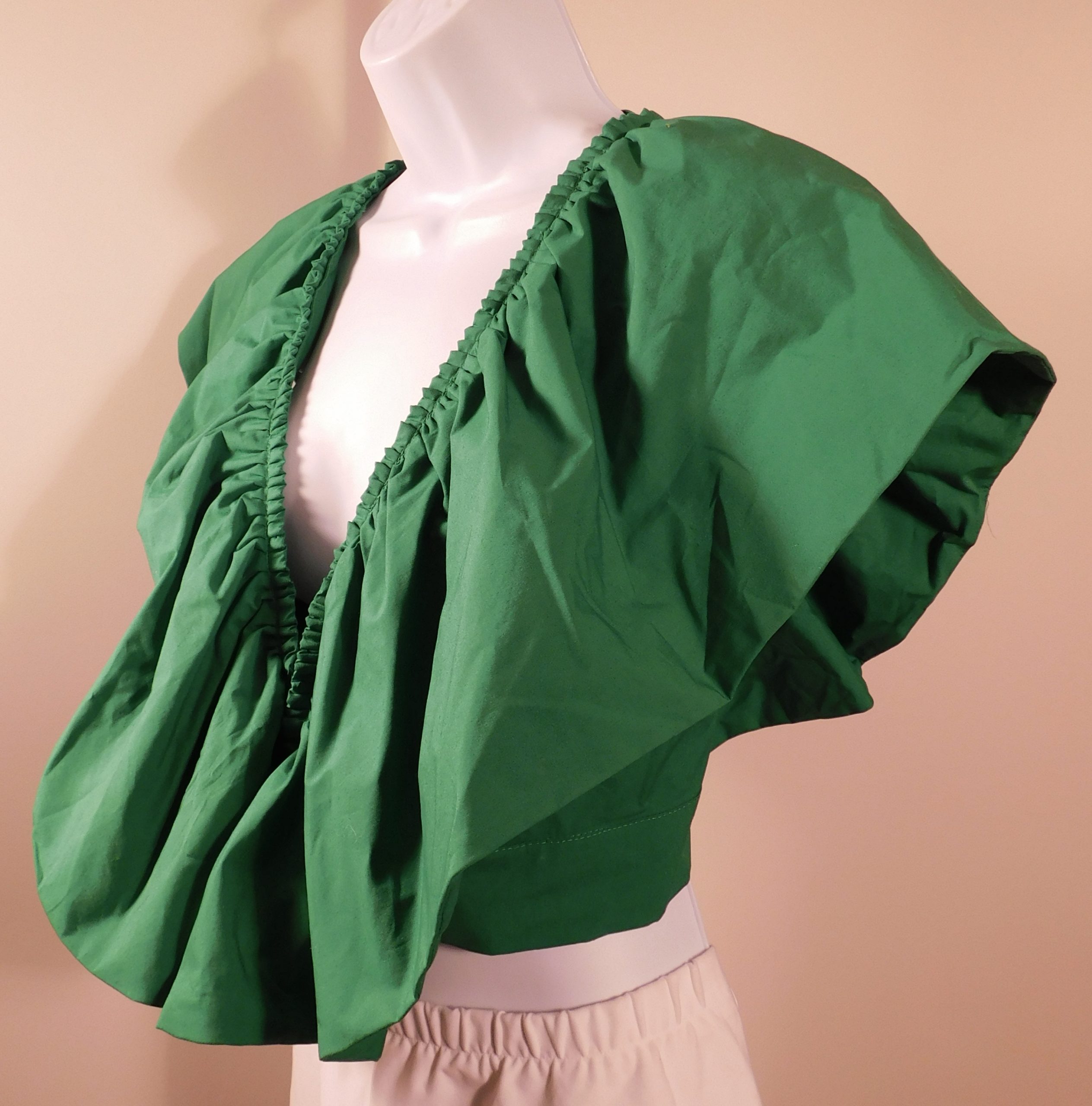 ZARA NWT Women's Kelly Green Sleeveless Cotton Stretch Cropped Blouse Sz M ($39.90)