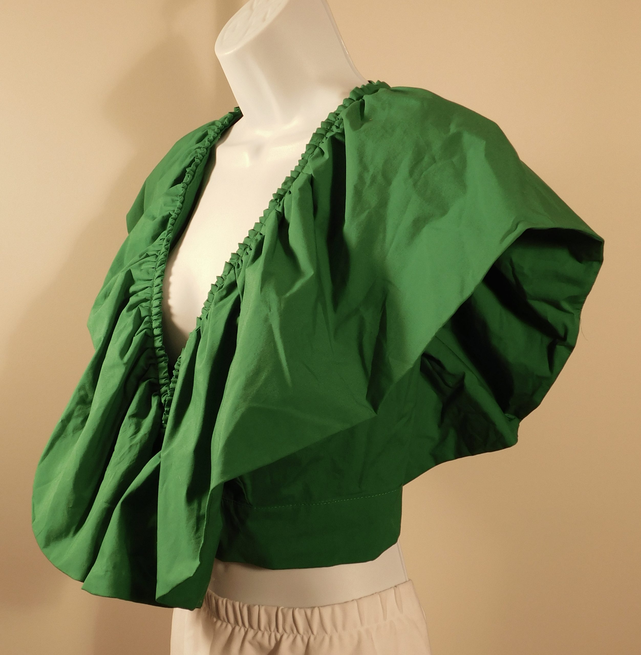 ZARA NWT Women's Kelly Green Sleeveless Cotton Stretch Cropped Blouse Sz M ($39.90) - Image 4