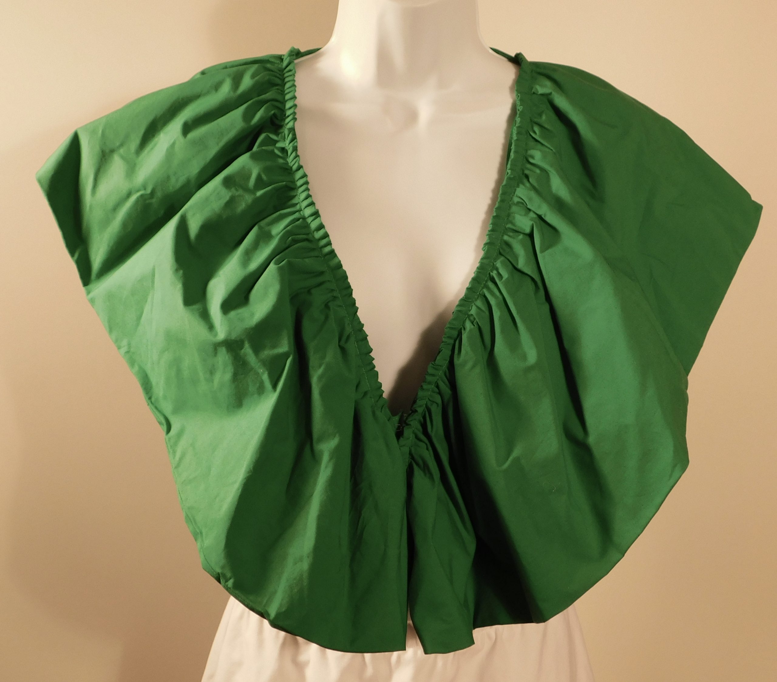 ZARA NWT Women's Kelly Green Sleeveless Cotton Stretch Cropped Blouse Sz M ($39.90) - Image 5
