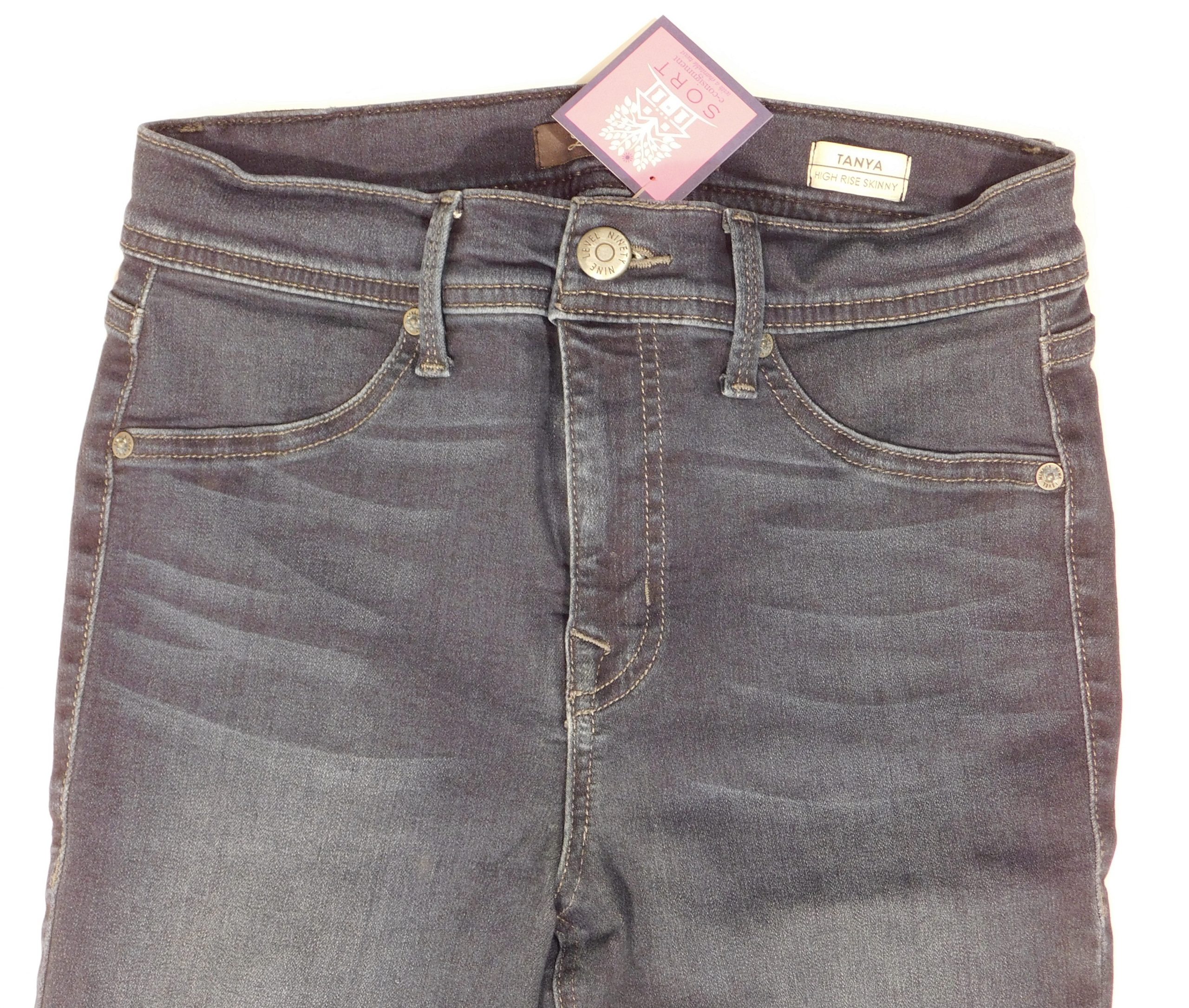 LEVEL 99 Women's North Beach Wash Cotton Stretch Tanya High Rise Skinny Jean Sz 26 ($136) - Image 4