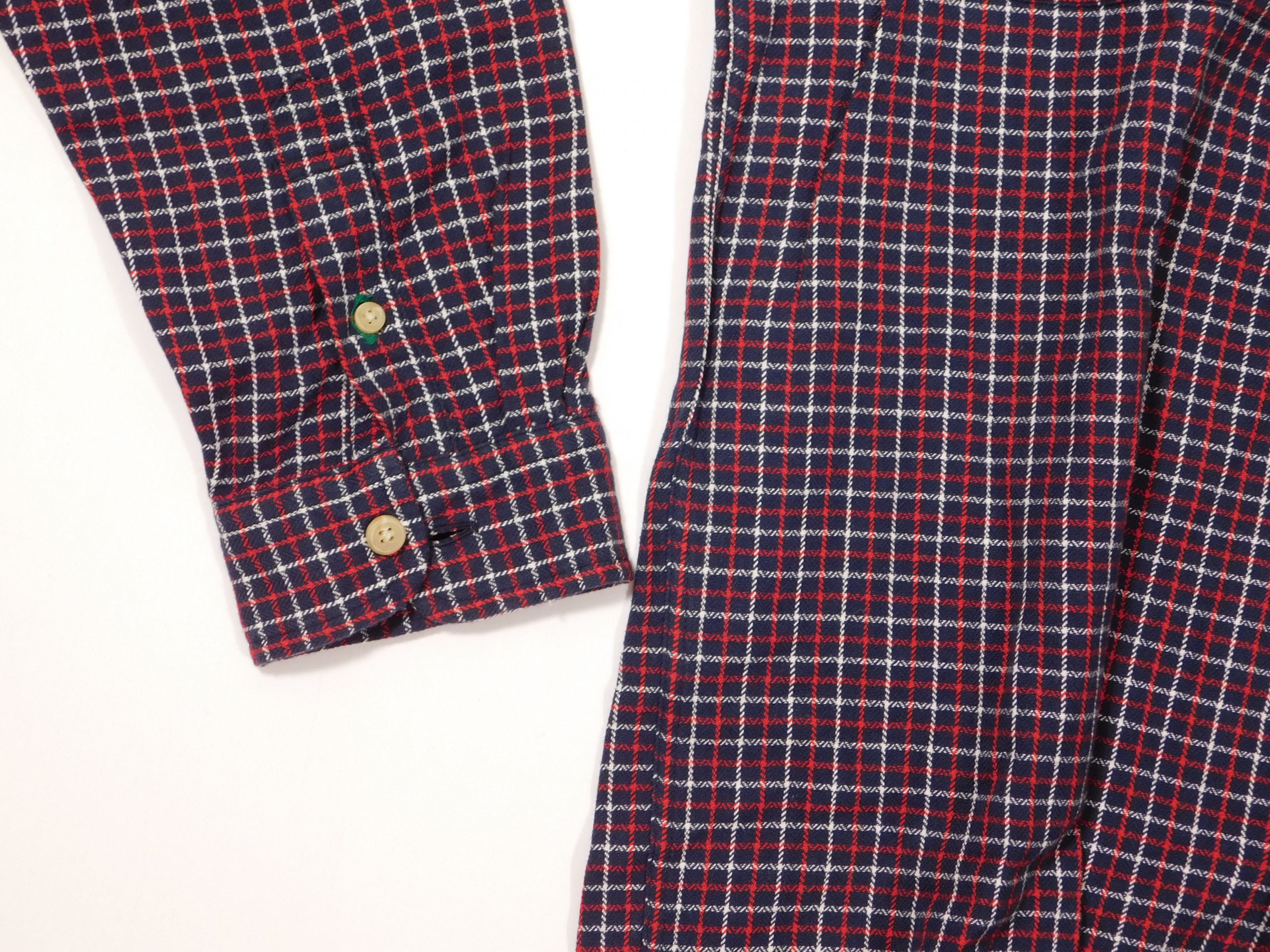 TOMMY HILFIGER Boys Blue Red White Plaid Long Sleeved Cotton Flannel Button Front Shirt Sz XL (18 - 20) - Image 5