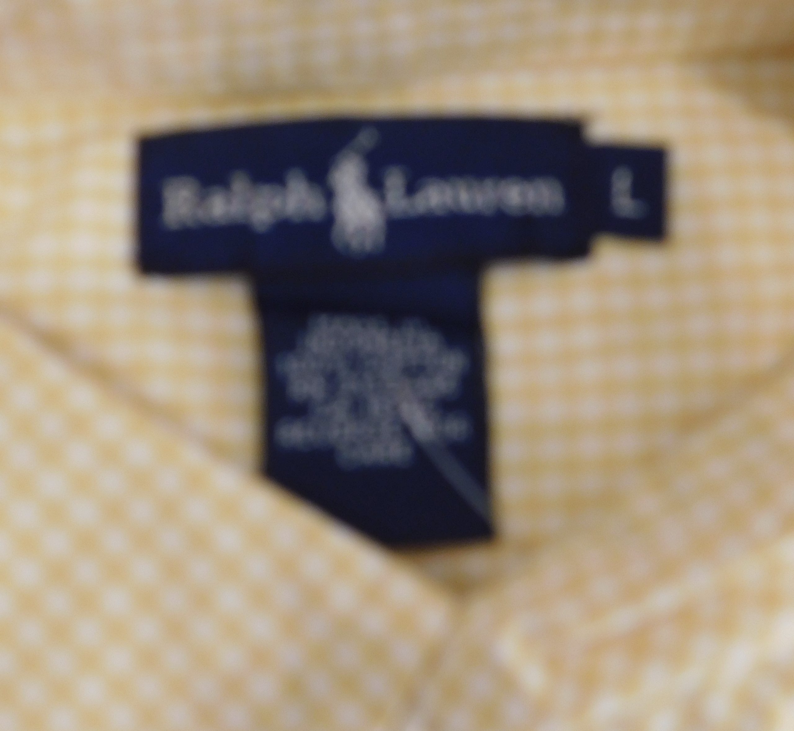 RALPH LAUREN Boys Yellow White Gingham Check Short Sleeved Button Front Cotton Shirt Sz L (14-16) - Image 6