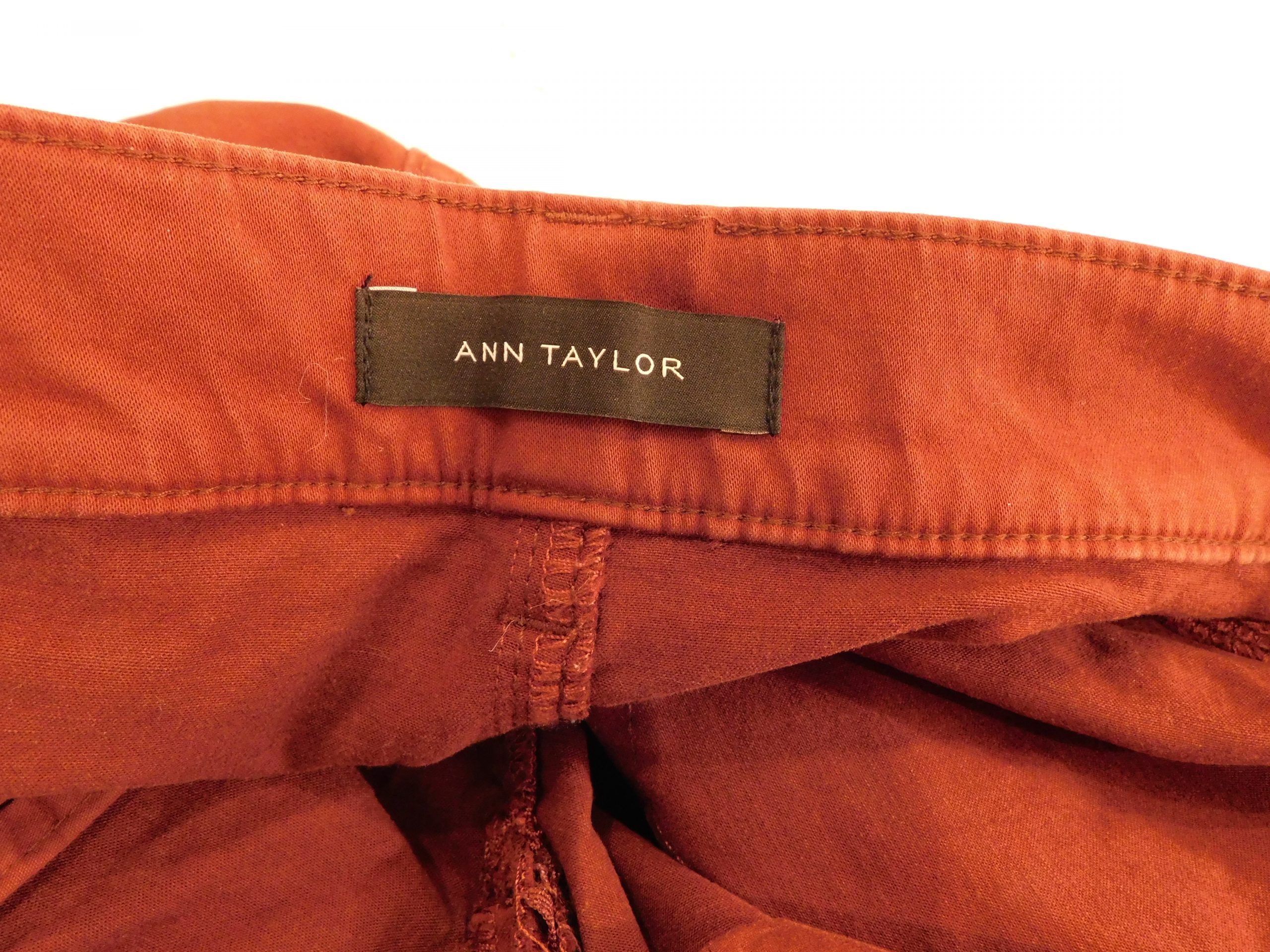 ANN TAYLOR Women's Chestnut Brown Cotton Stretch "The Skinny Modern Fit" 5 Pocket Pant Sz 8 - Image 8