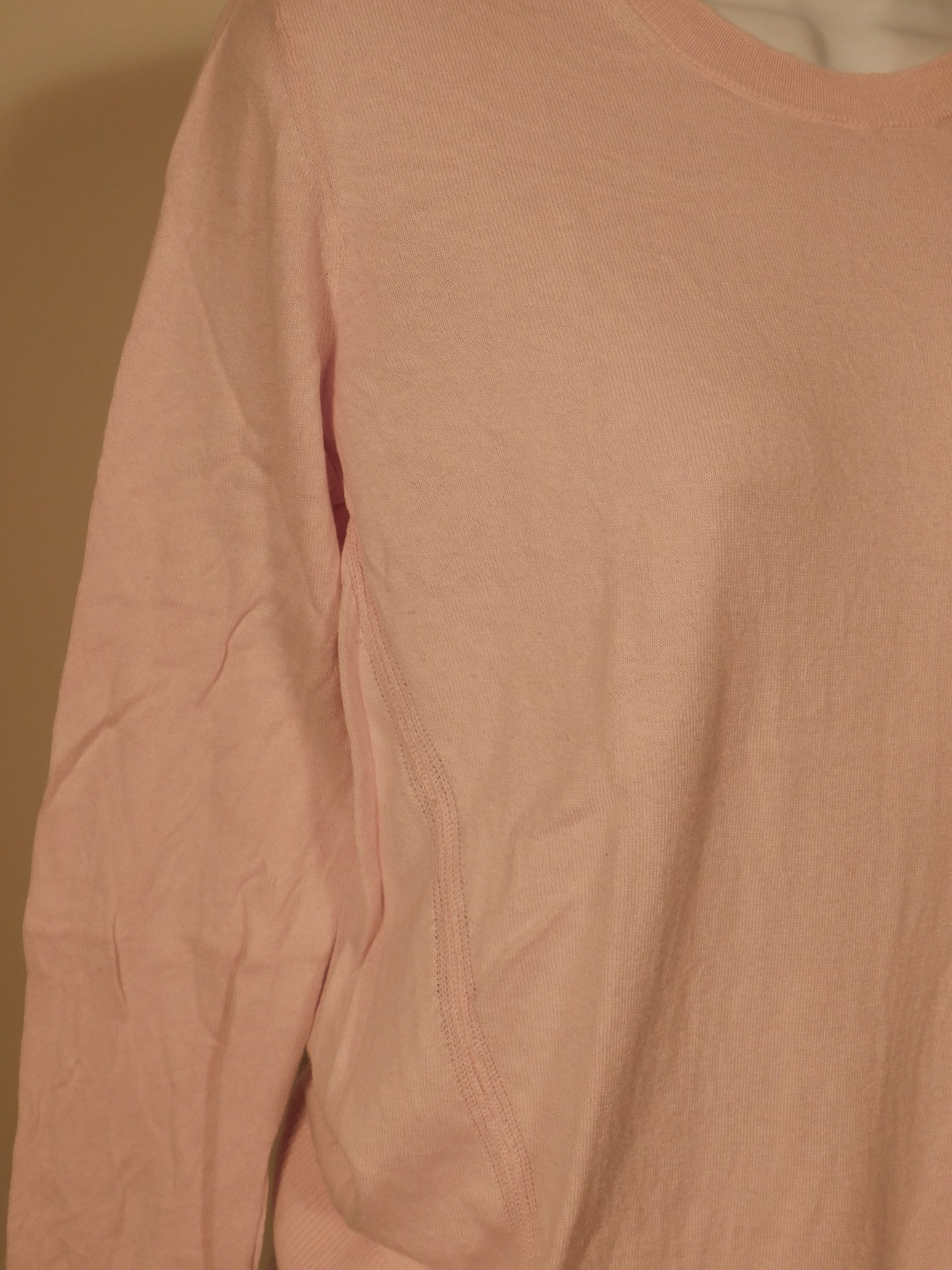 BANANA REPUBLIC Women's Pink Short Sleeve Thin Knit Cotton Silk Ciao Ciao Sweater Sz M - Image 6
