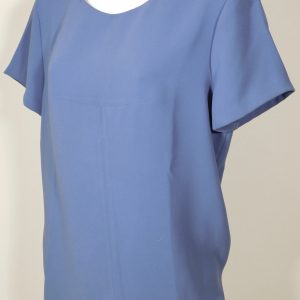 J CREW Women's Blue Short Sleeve Blouse Sz 10