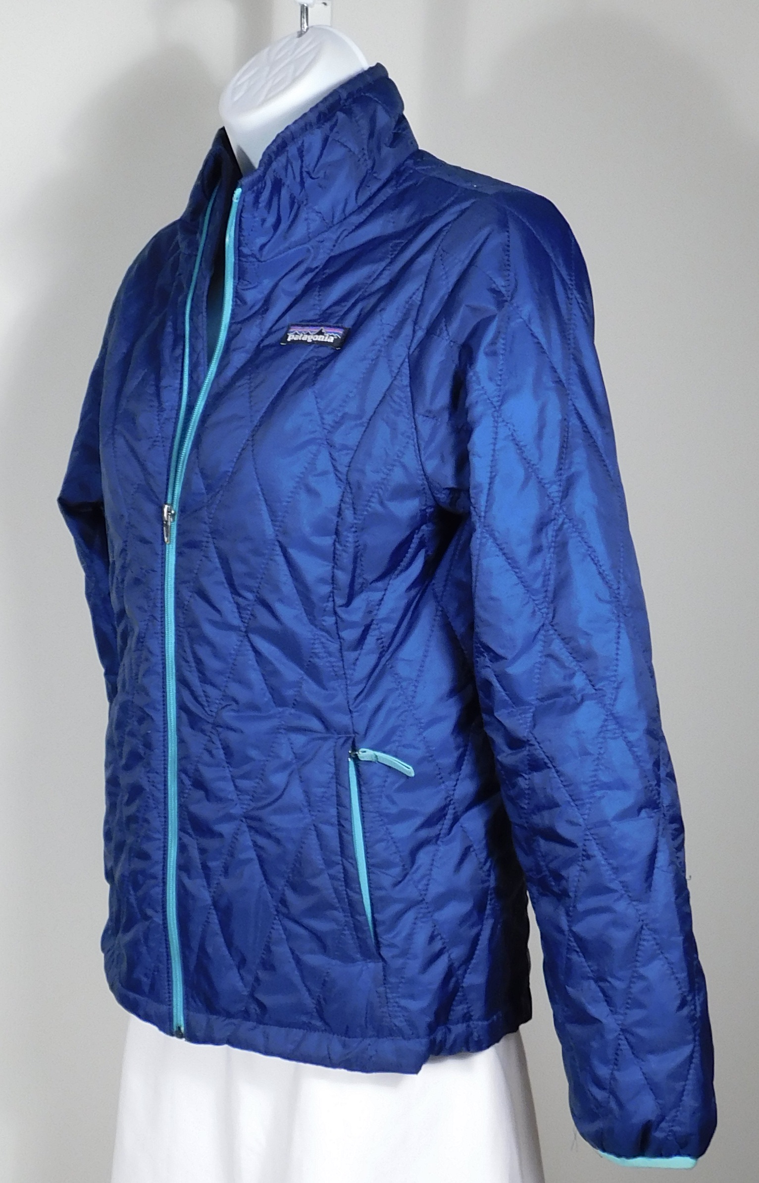 PATAGONIA Kid's Blue Full Front Zip Quilted Jacket Sz L (12)
