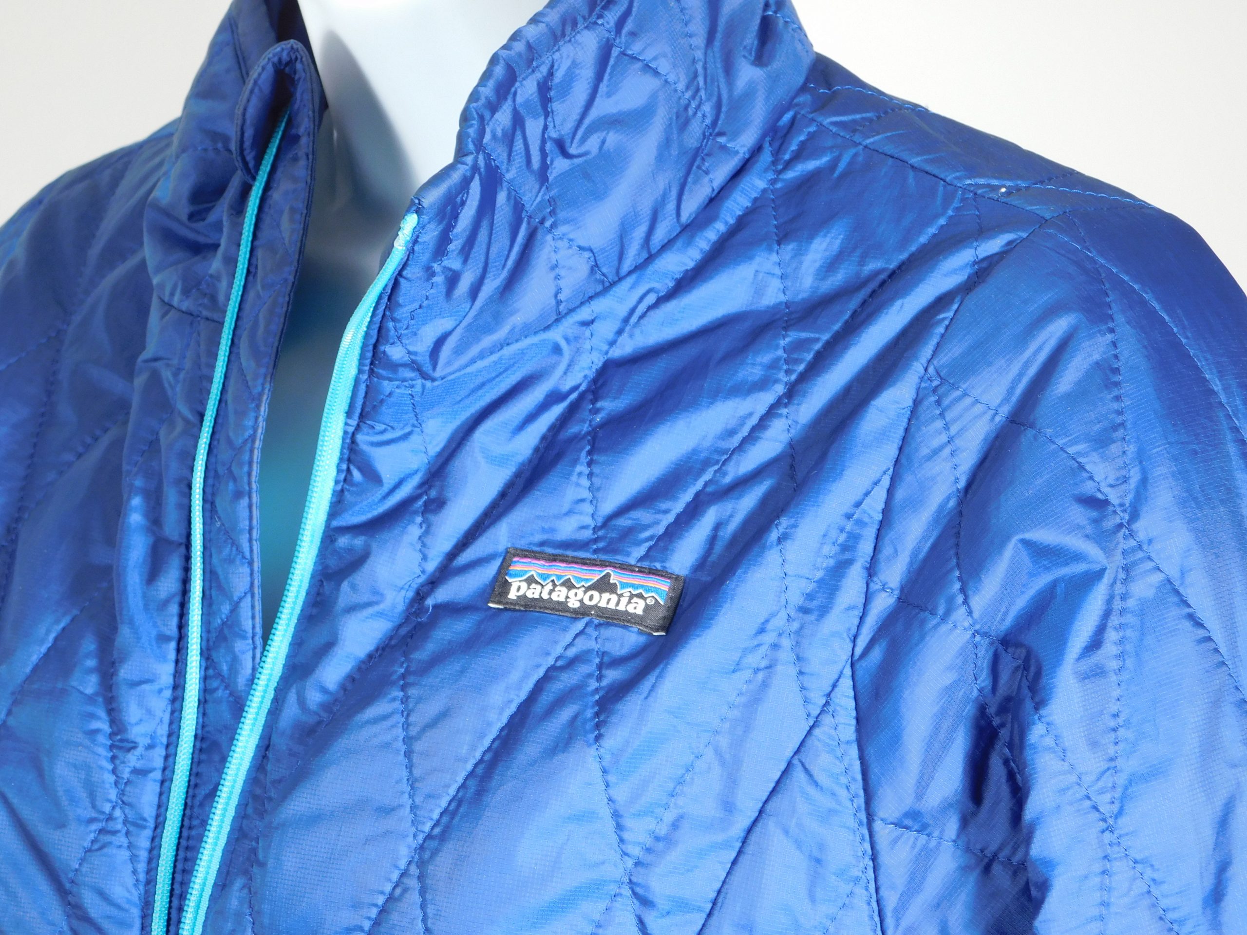 PATAGONIA Kid's Blue Full Front Zip Quilted Jacket Sz L (12) - Image 4