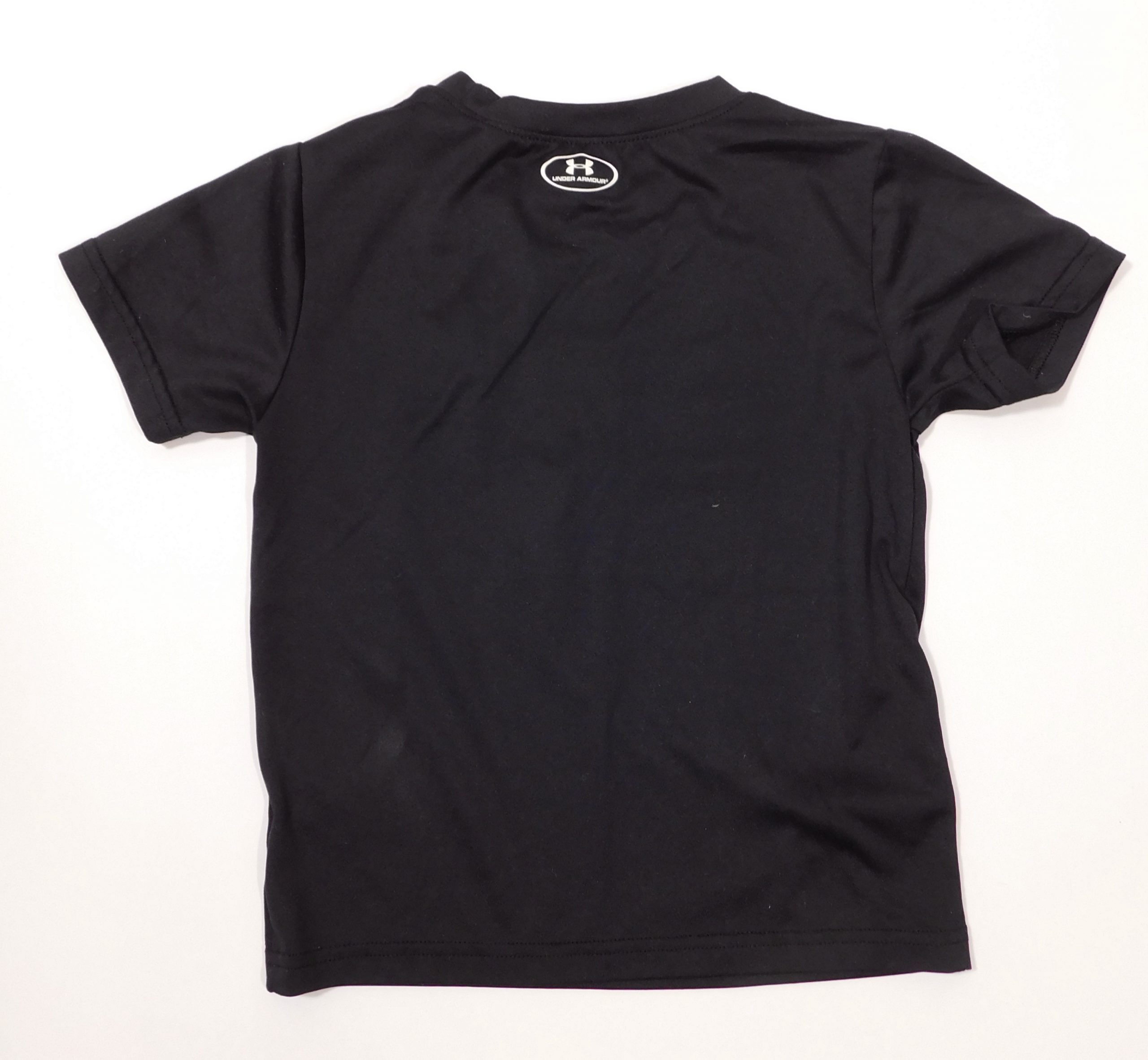 UNDER ARMOUR Boys Black Never Quits Graphic Short Sleeve Heat Gear T Shirt Sz 4 - Image 4