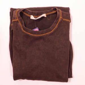 JAKE AGAVE Men's Brown Agavelux Cotton Knit Desperado Long Sleeve Shirt Top Sz L ($125)