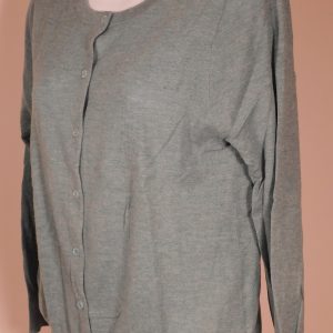 J CREW 100% CASHMERE Women's Green Long Sleeve Button Front Cardigan Sweater Sz L