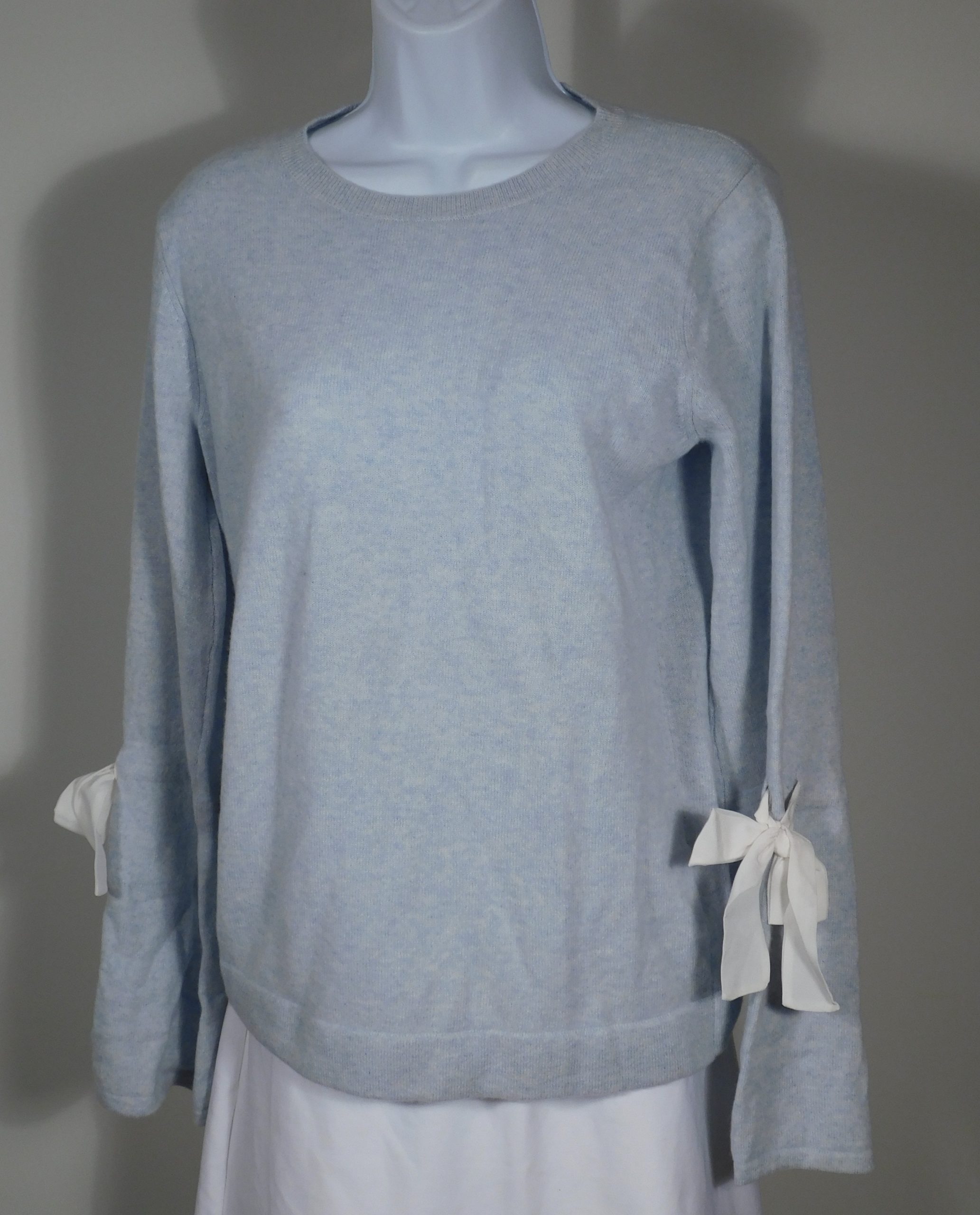 CLUB MONACO NWT Women's Light Blue Xabrina Cashmere Long Sleeve Sweater Sz M ($298) - Image 5