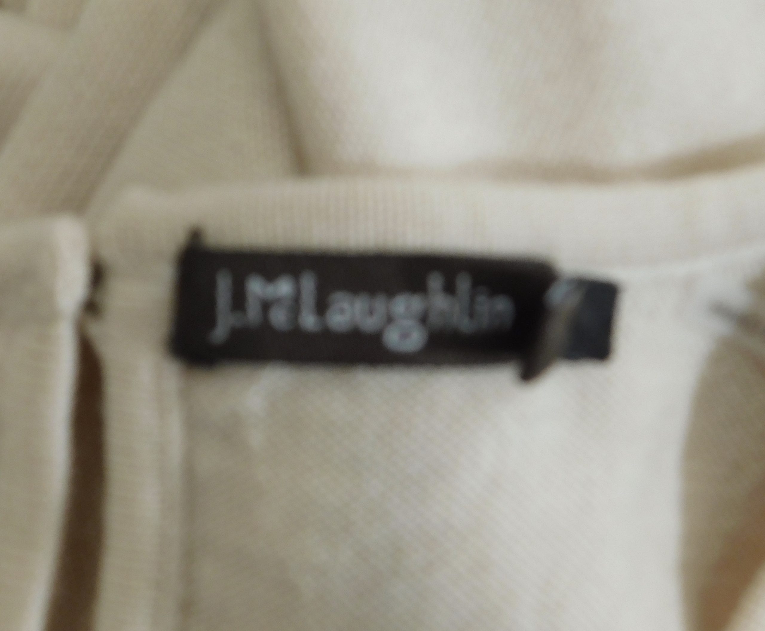 J MCLAUGHLIN Women's Beige Soft Merino Wool Short Sleeve Sweater Sz L - Image 7