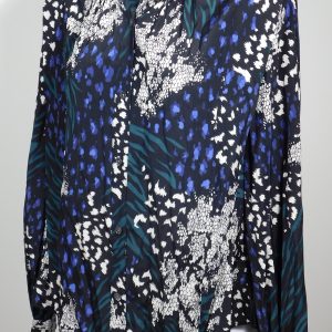 VERONICA BEARD Women's Black Buckley Printed Button-Down Top Blouse Sz 4 ($640)