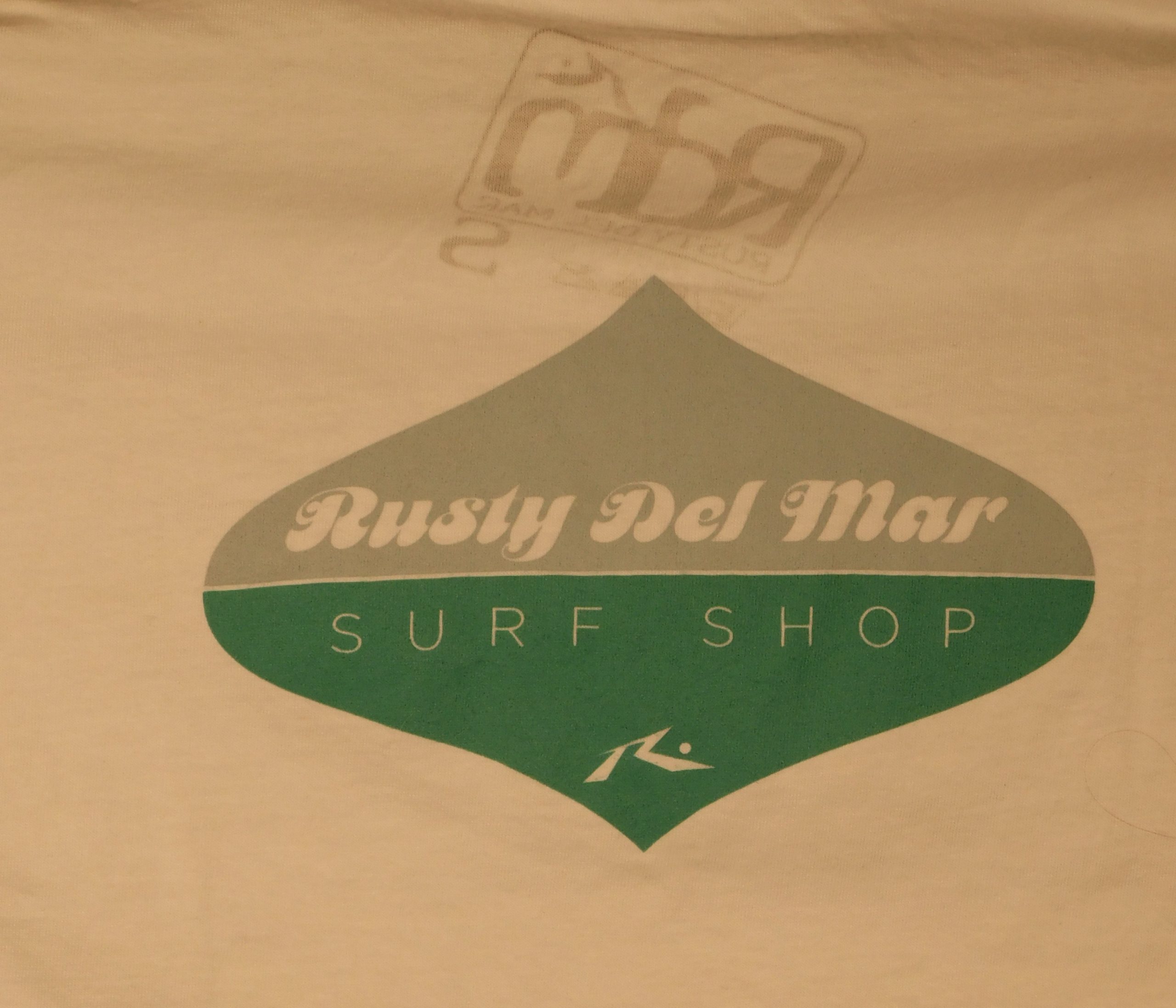 RUSTY DEL MAR SURF SHOP Women's White Logo Cotton Scoop Neck Short Sleeved T-Shirt Sz S - Image 6