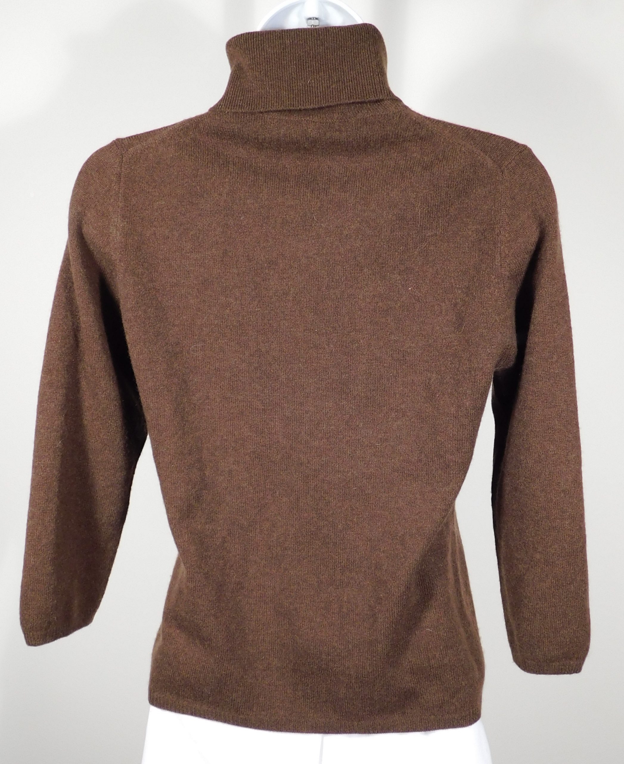 KINROSS CASHMERE Women's Brown Cashmere Turtleneck Sweater Sz S ($250) - Image 4