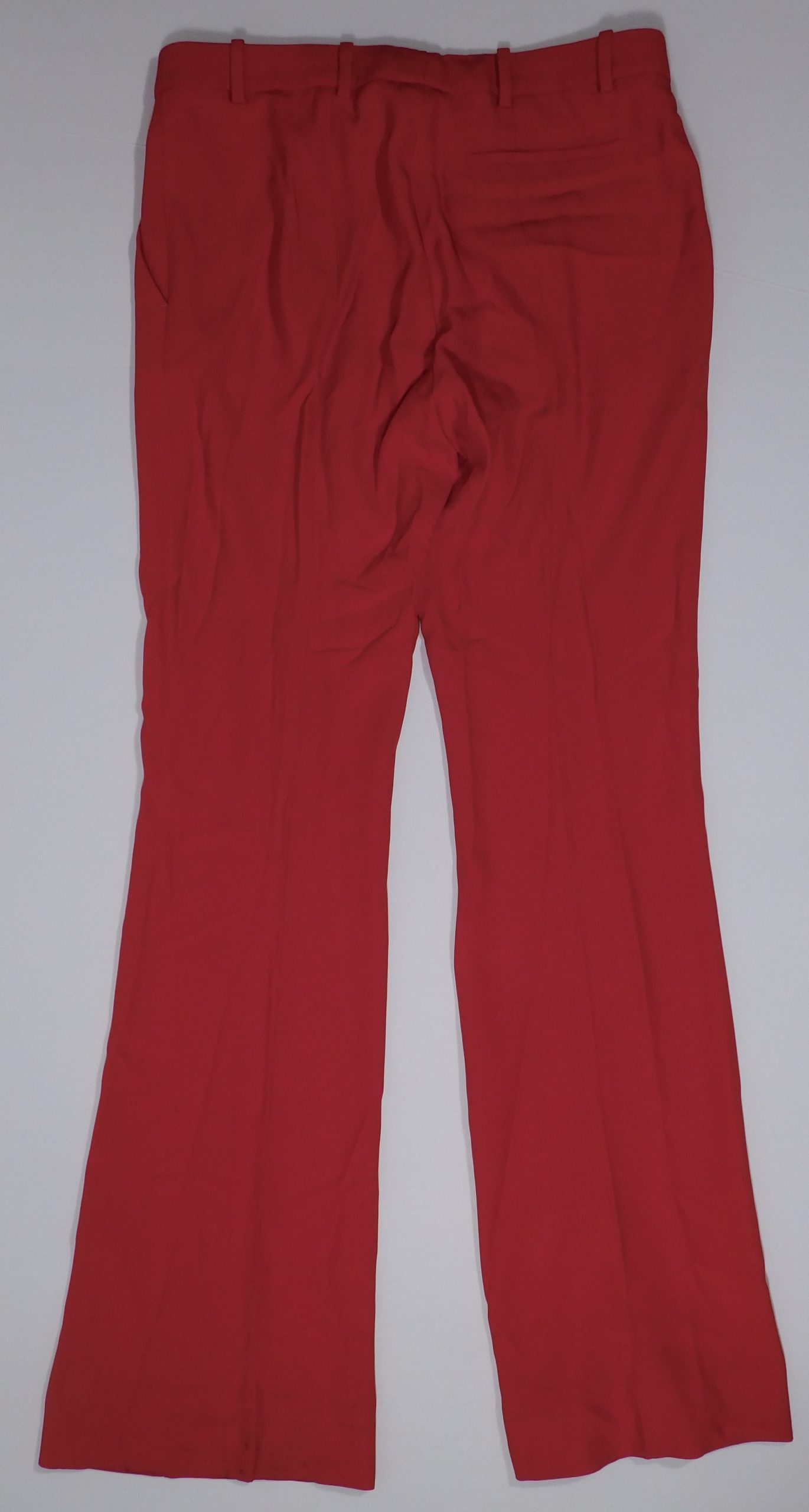 ALEXANDER MCQUEEN Women's Red Flat Front Wide Leg Pant Sz 42 ($850) - Image 5