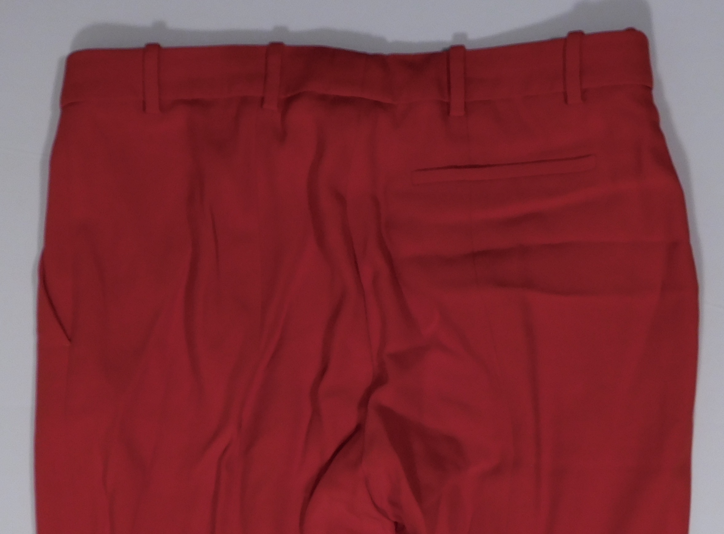 ALEXANDER MCQUEEN Women's Red Flat Front Wide Leg Pant Sz 42 ($850) - Image 6
