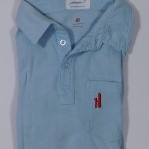 JOHNNIE-O Boys Light Blue Cotton Original Jr. Polo Shirt Sz 10