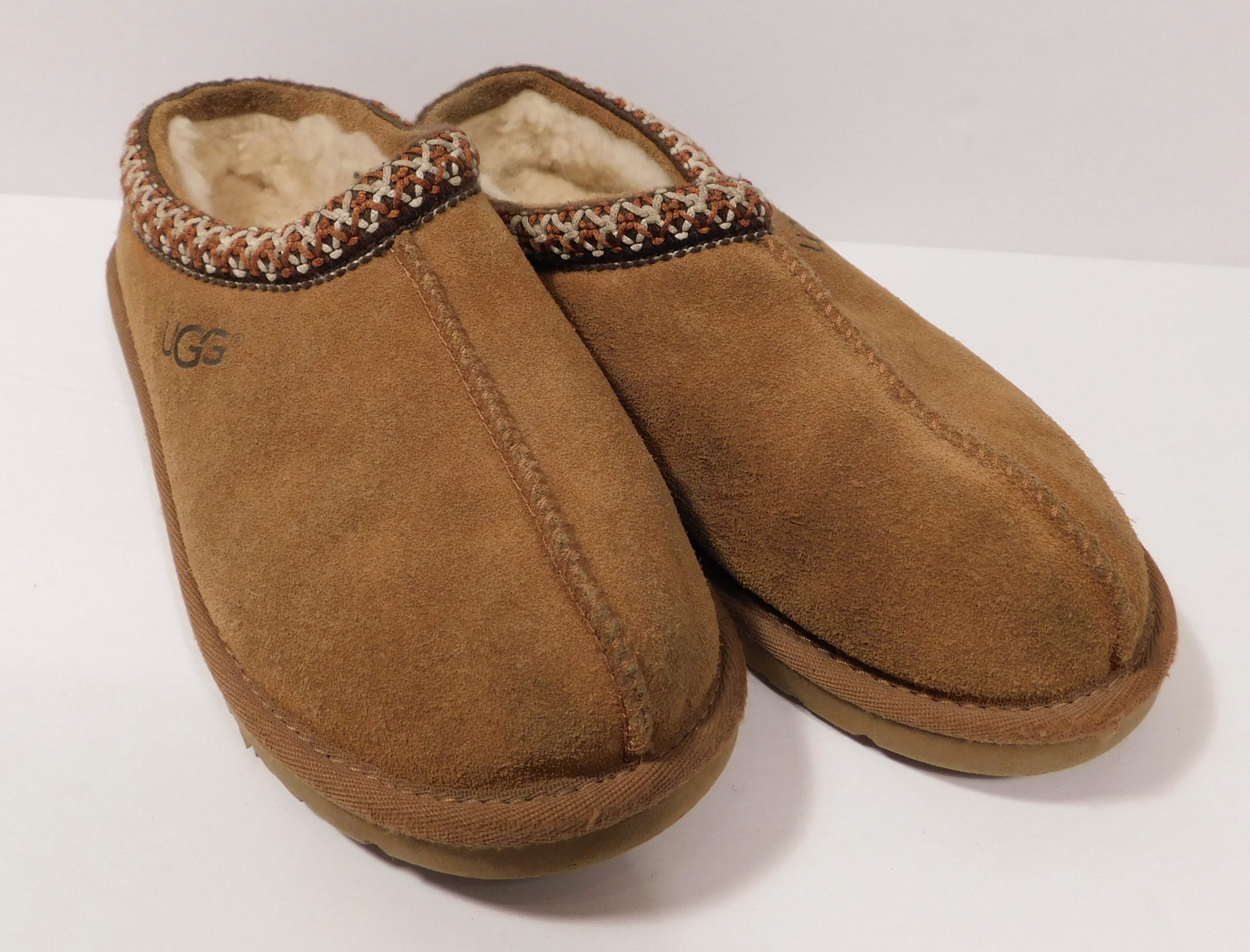 UGG Chestnut Suede Sheepskin Lining Tasman Slipper Shoe Sz 4 ($70) - Image 3