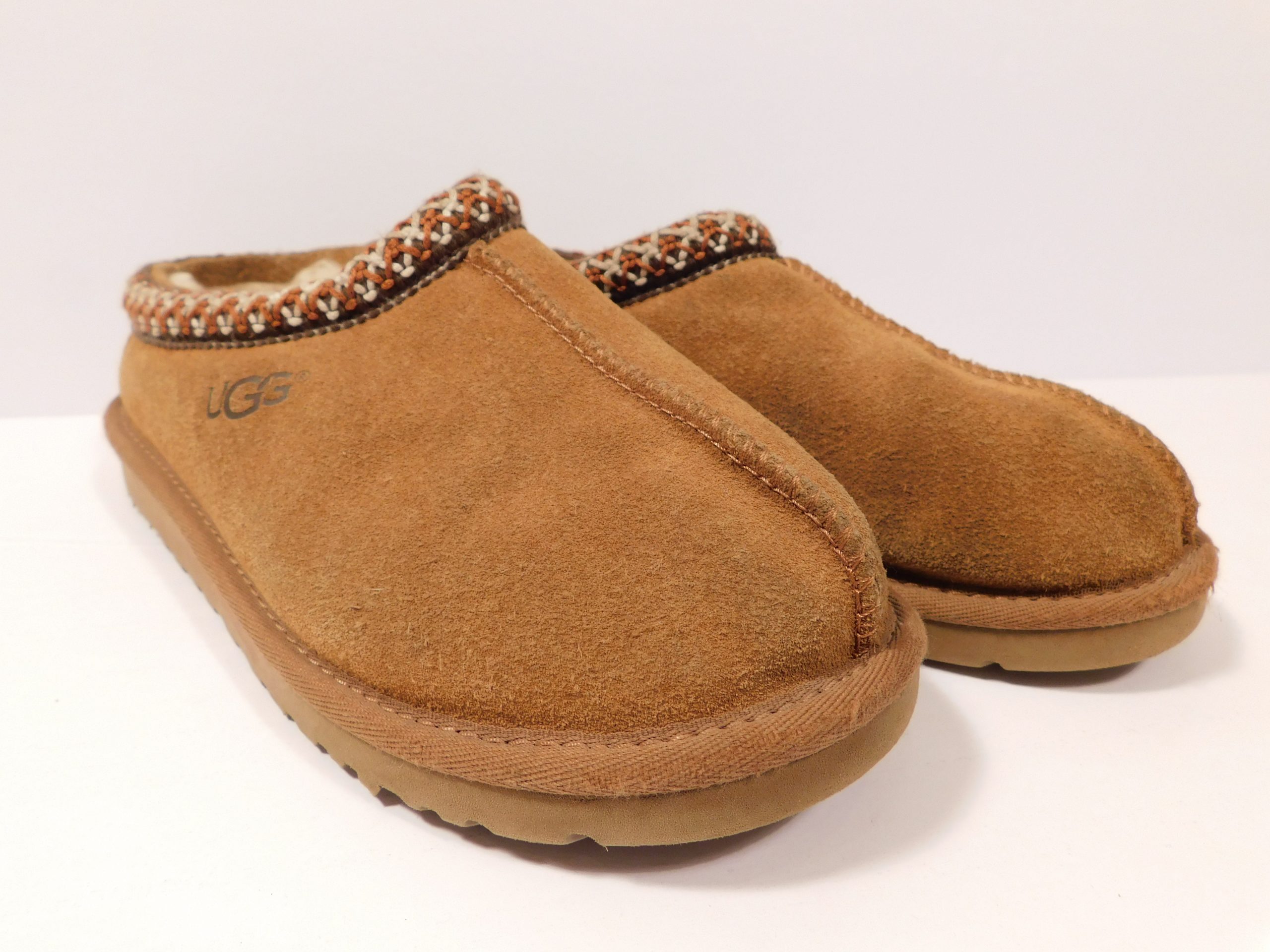 UGG Chestnut Suede Sheepskin Lining Tasman Slipper Shoe Sz 4 ($70) - Image 4