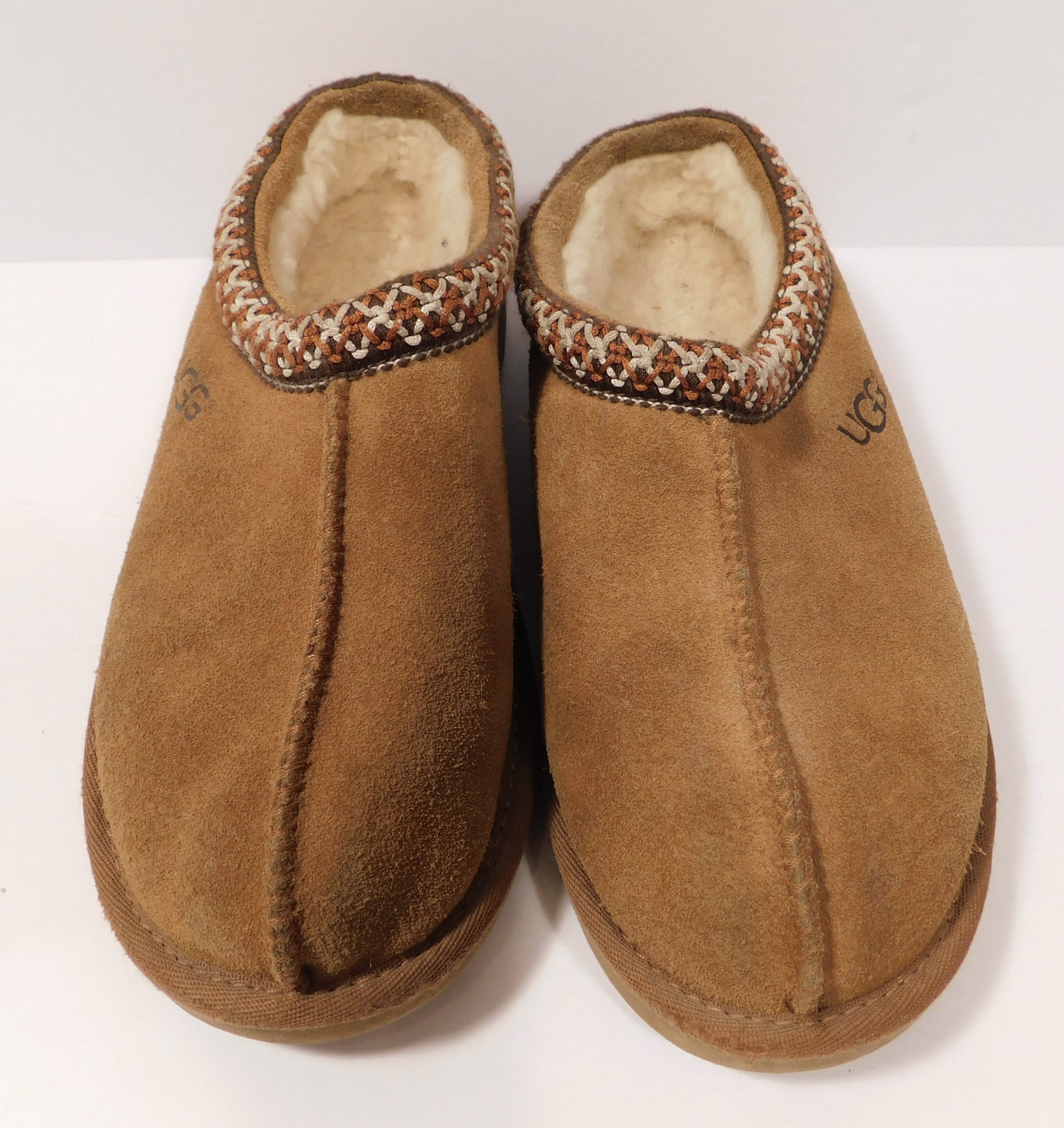 UGG Chestnut Suede Sheepskin Lining Tasman Slipper Shoe Sz 4 ($70) - Image 6